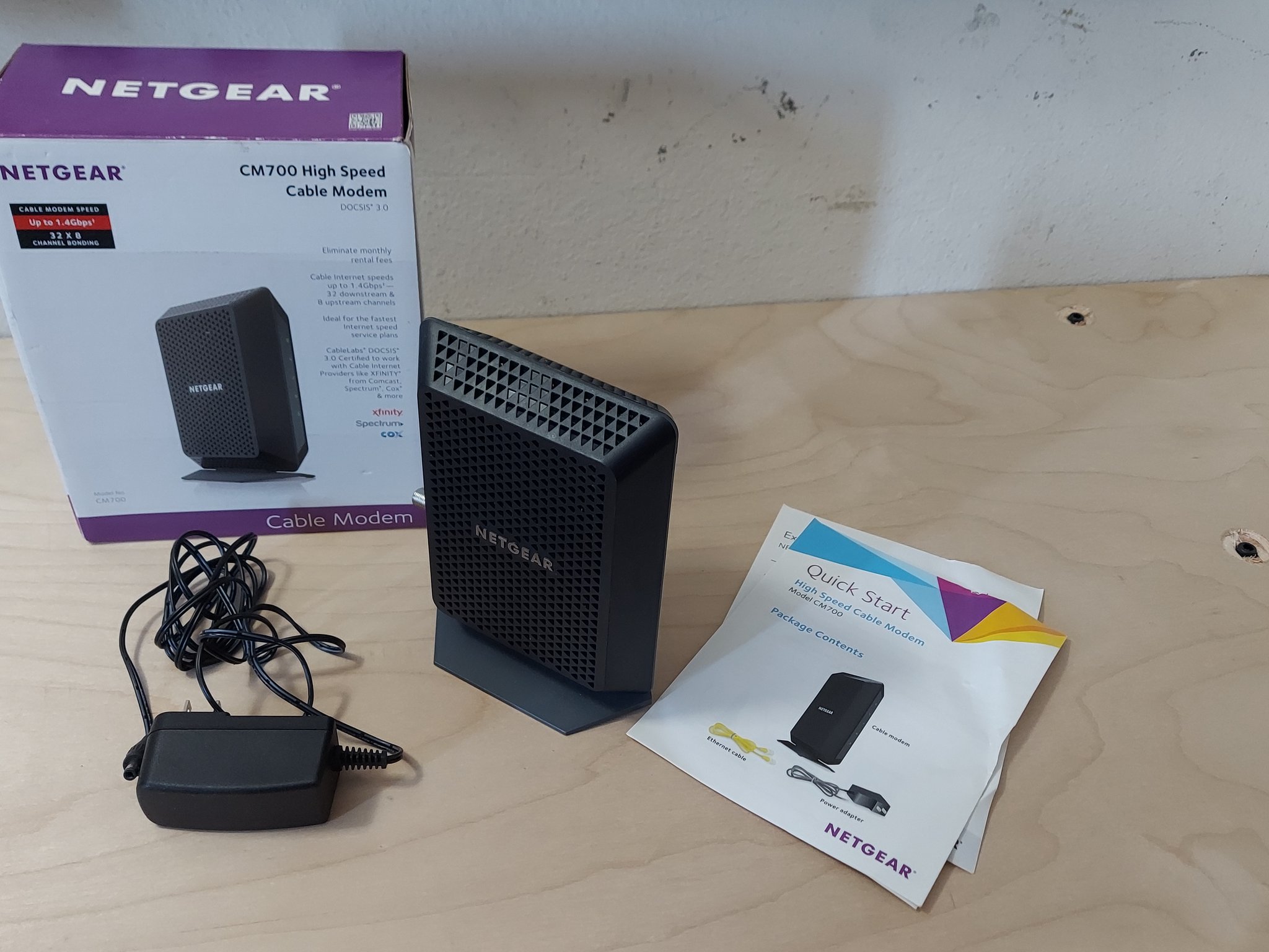 NETGEAR Cable Modem CM700 - Compatible with All Cable Providers Xfinity, Spectrum, Cox | DOCSIS 3.0