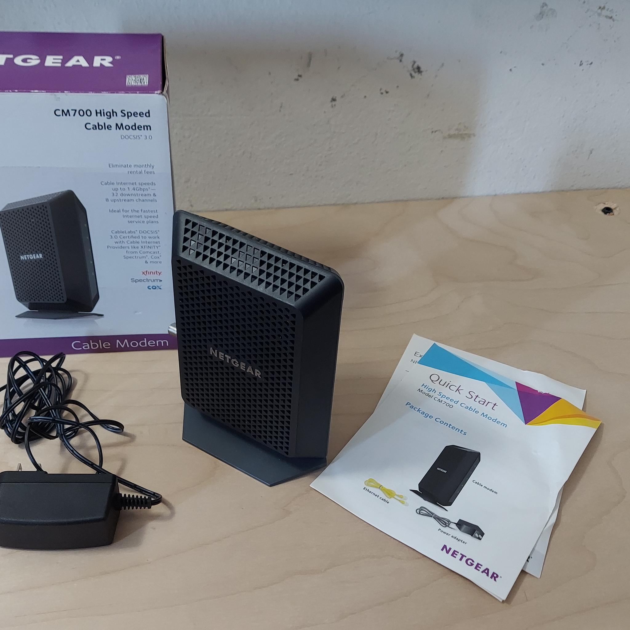 NETGEAR Cable Modem CM700 - Compatible with All Cable Providers Xfinity, Spectrum, Cox | DOCSIS 3.0