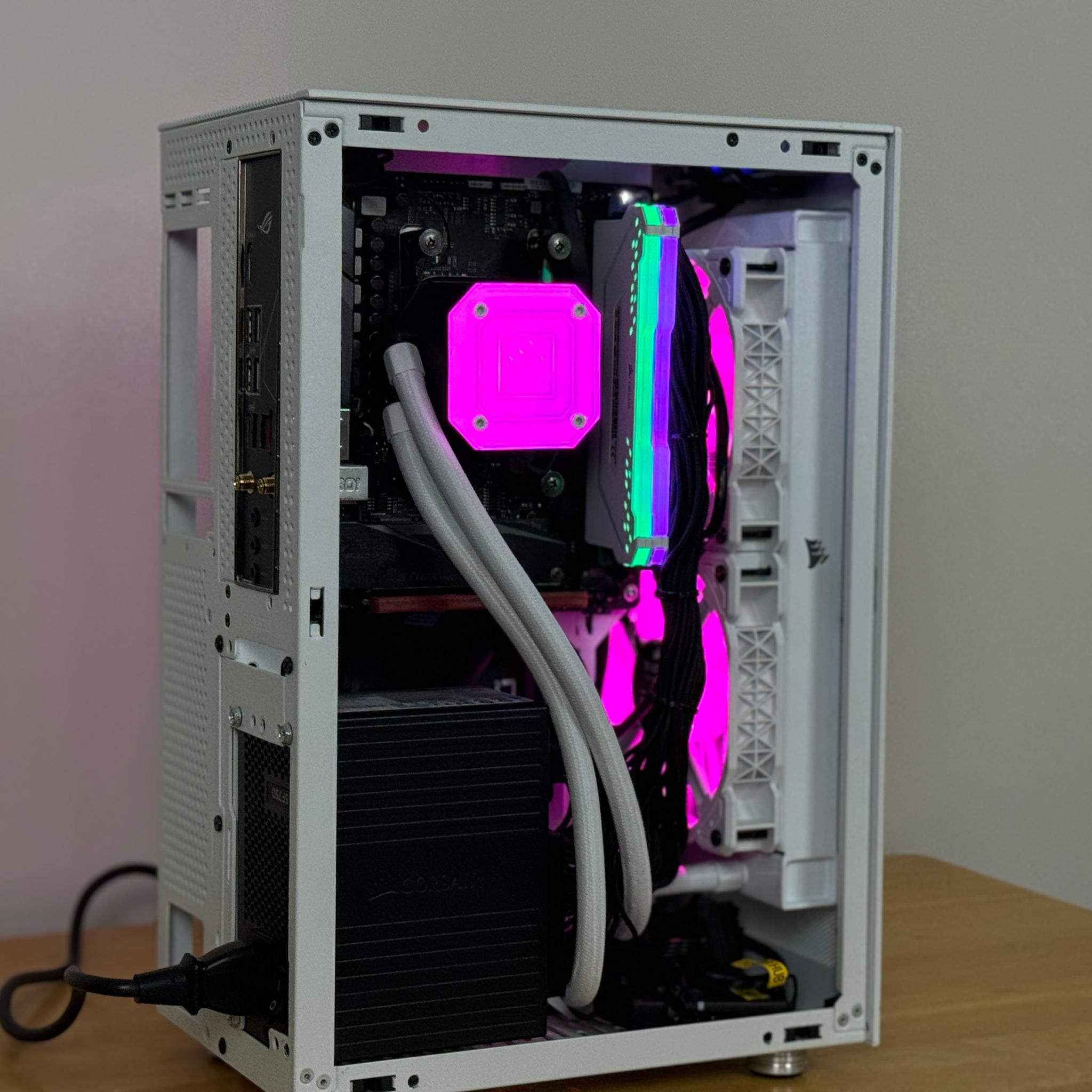 SUMMER SALE! RGB Watercooled ITX SFF Ryzen 5600X RX 6600 XT White and Black Gaming/Streaming Pc