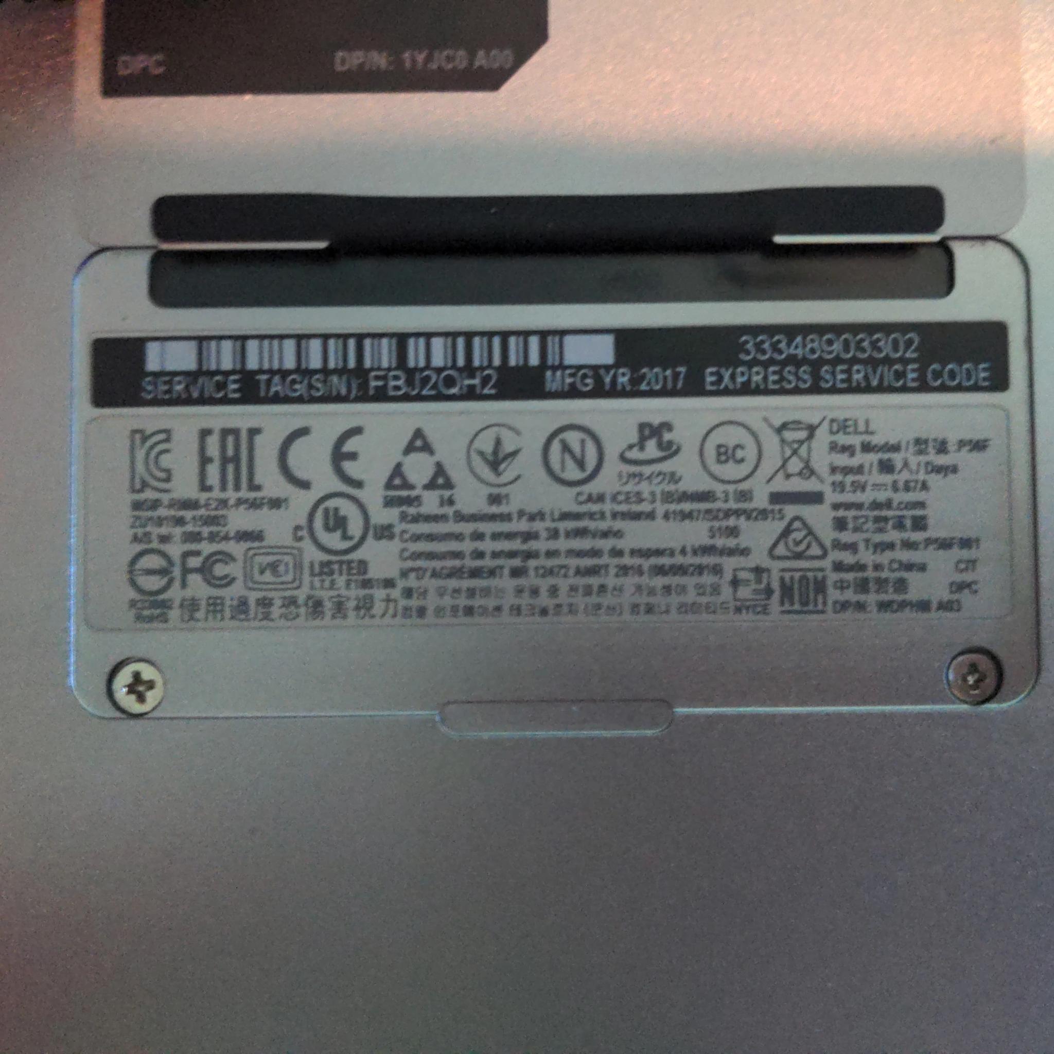 Dell XPS 9560 (4k, i7, 16GB, 1TB, 1050)