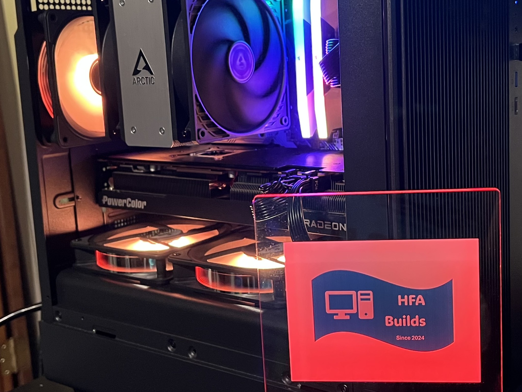 Team Red 3.0 Ryzen 5 7600x 1.5 TB SSD 32GB DDR5 RX 7800 XT ARGB fans. ALL NEW parts!