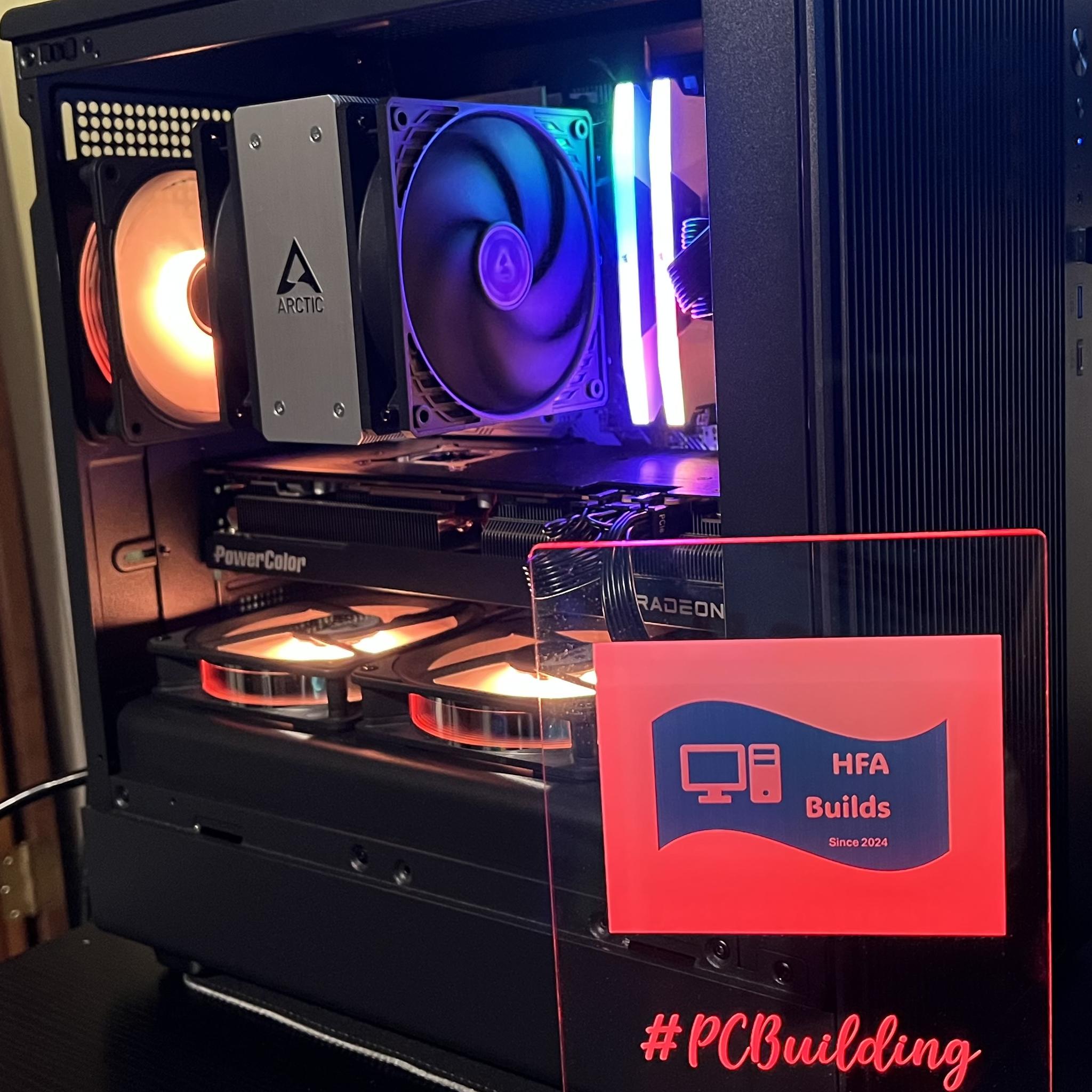 Team Red 3.0 Ryzen 5 7600x 1.5 TB SSD 32GB DDR5 RX 7800 XT ARGB fans. ALL NEW parts!