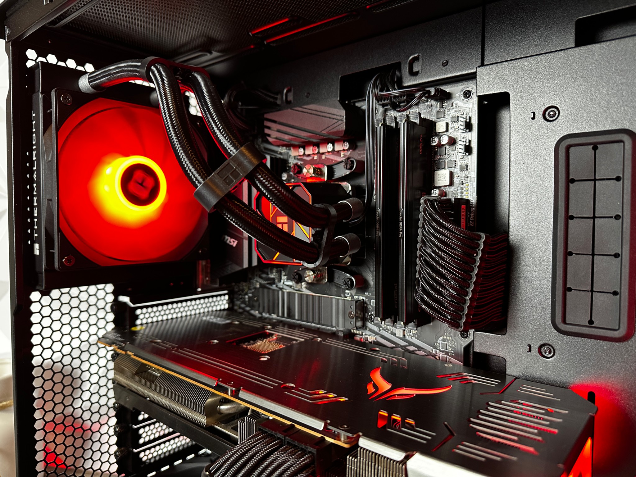 ⚫️"Red Devil"👹 1440P Gaming PC | Ryzen 5 5600x 6C/12T | Radeon 6700xt | 32GB DDR4 | 1TB M.2 SSD |