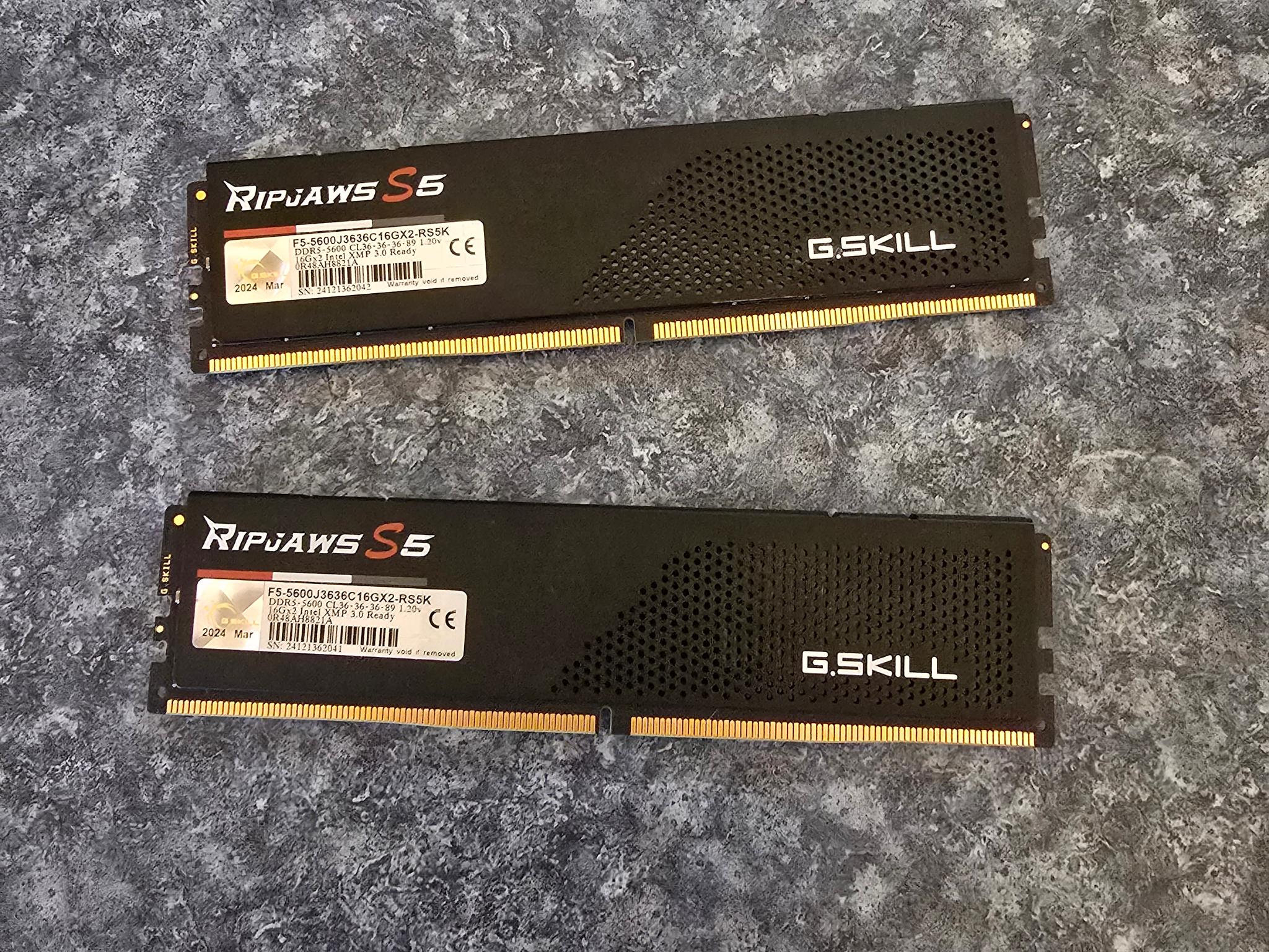 G.Skill Ripjaws S5 DDR5-5600 CL36