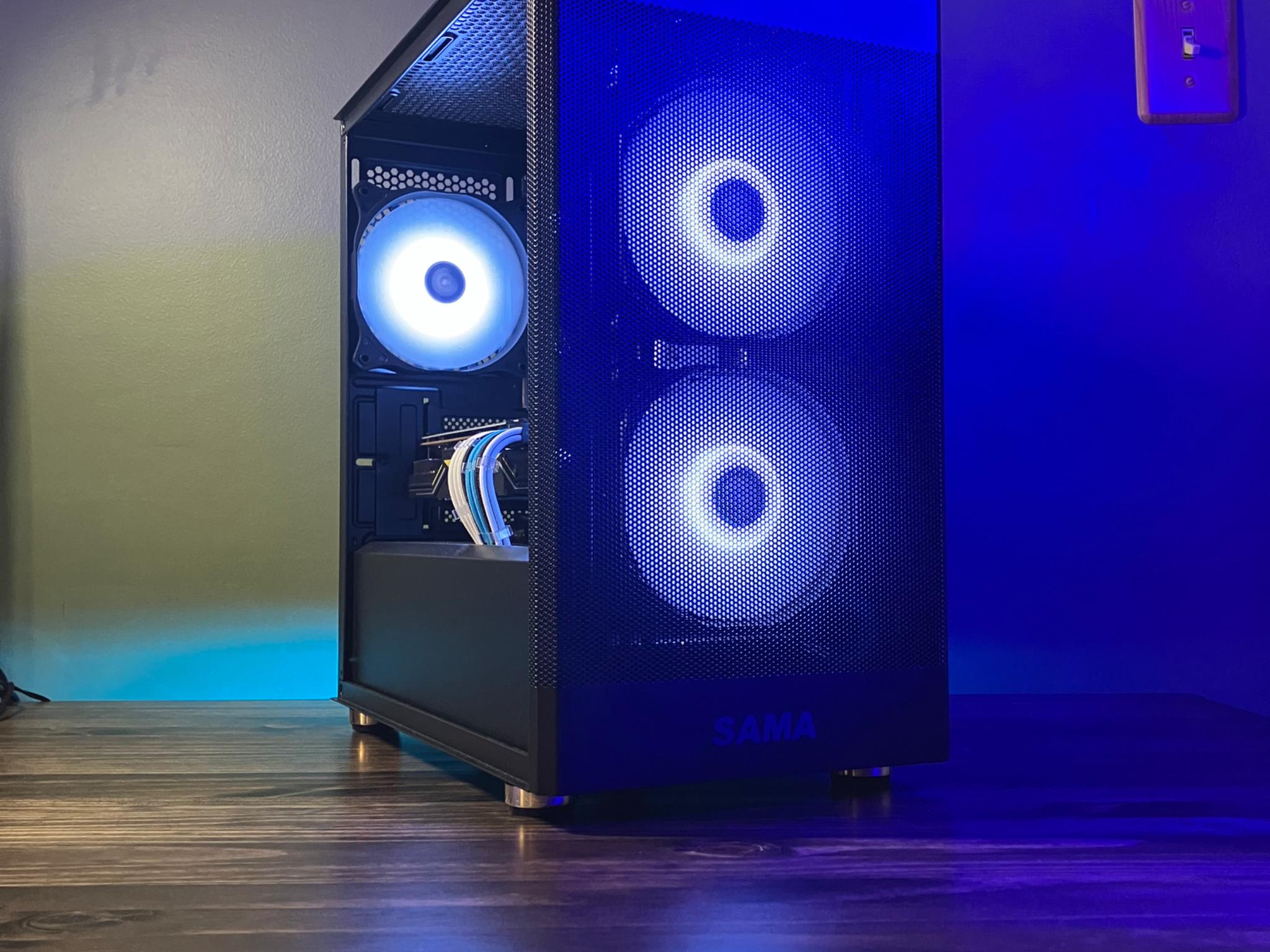 Blue and Black Budget RGB Gaming PC! Ryzen 5 5500 RX 5700XT 16gb Ram 1tb SSD Win11 home