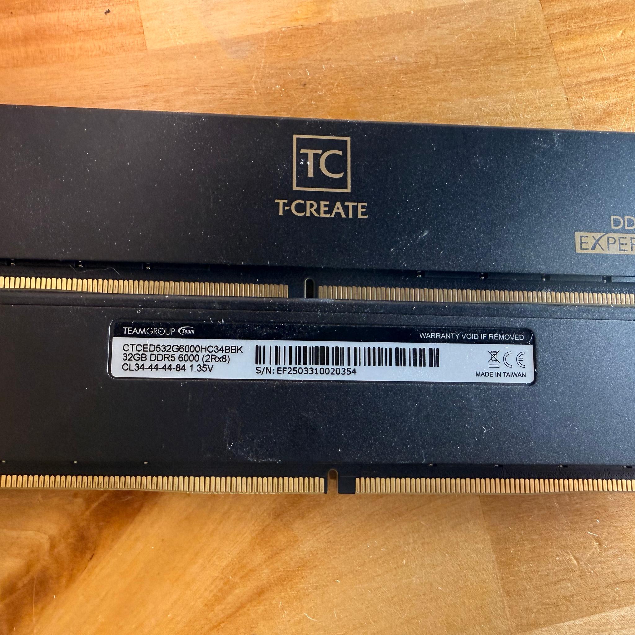 TEAMGROUP T. Create 64GB (2 x 32Gb) CL34 6000 Mt/s