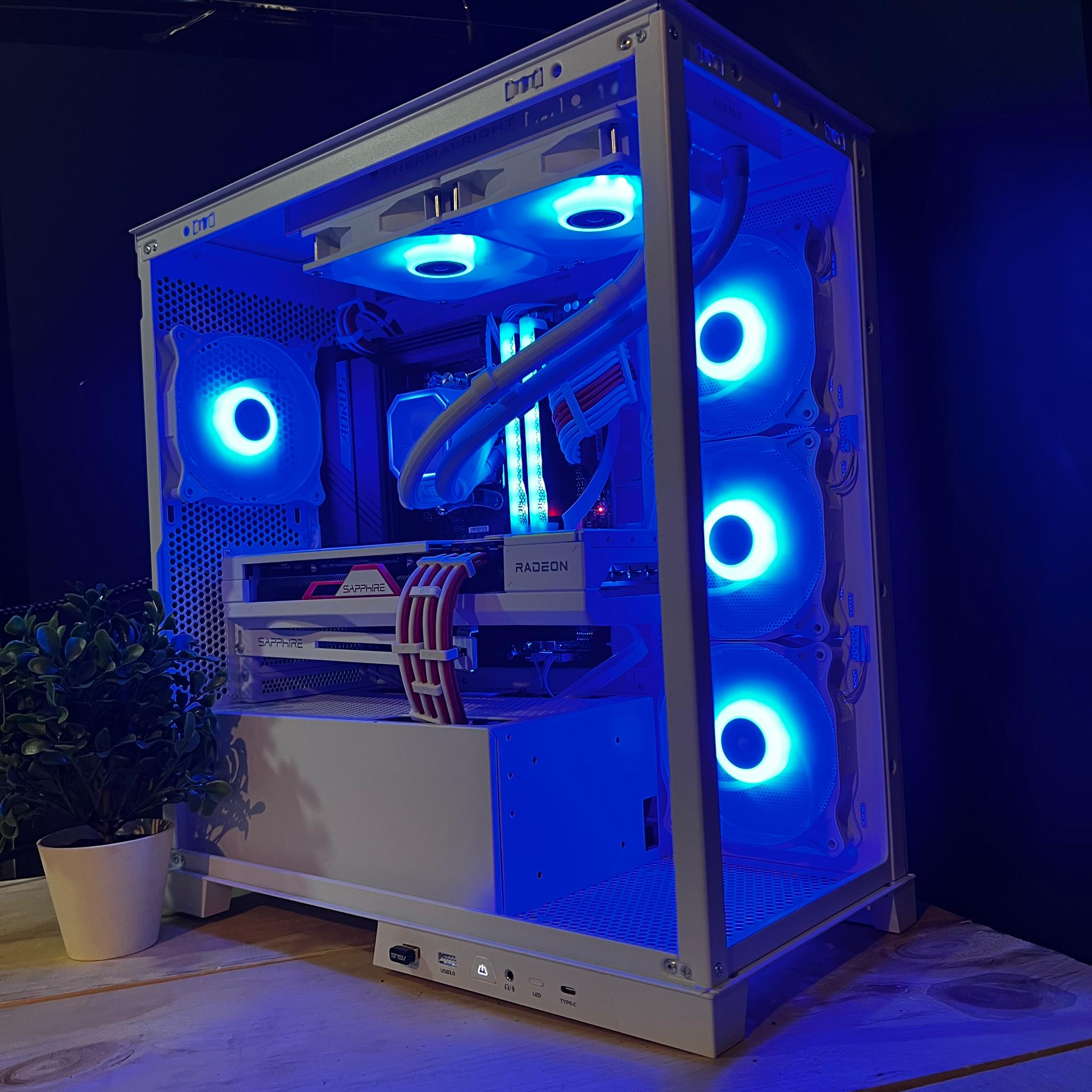 white wolf 7800x3d 7800xt 32g ddr5 no compromise gaming pc/content creation