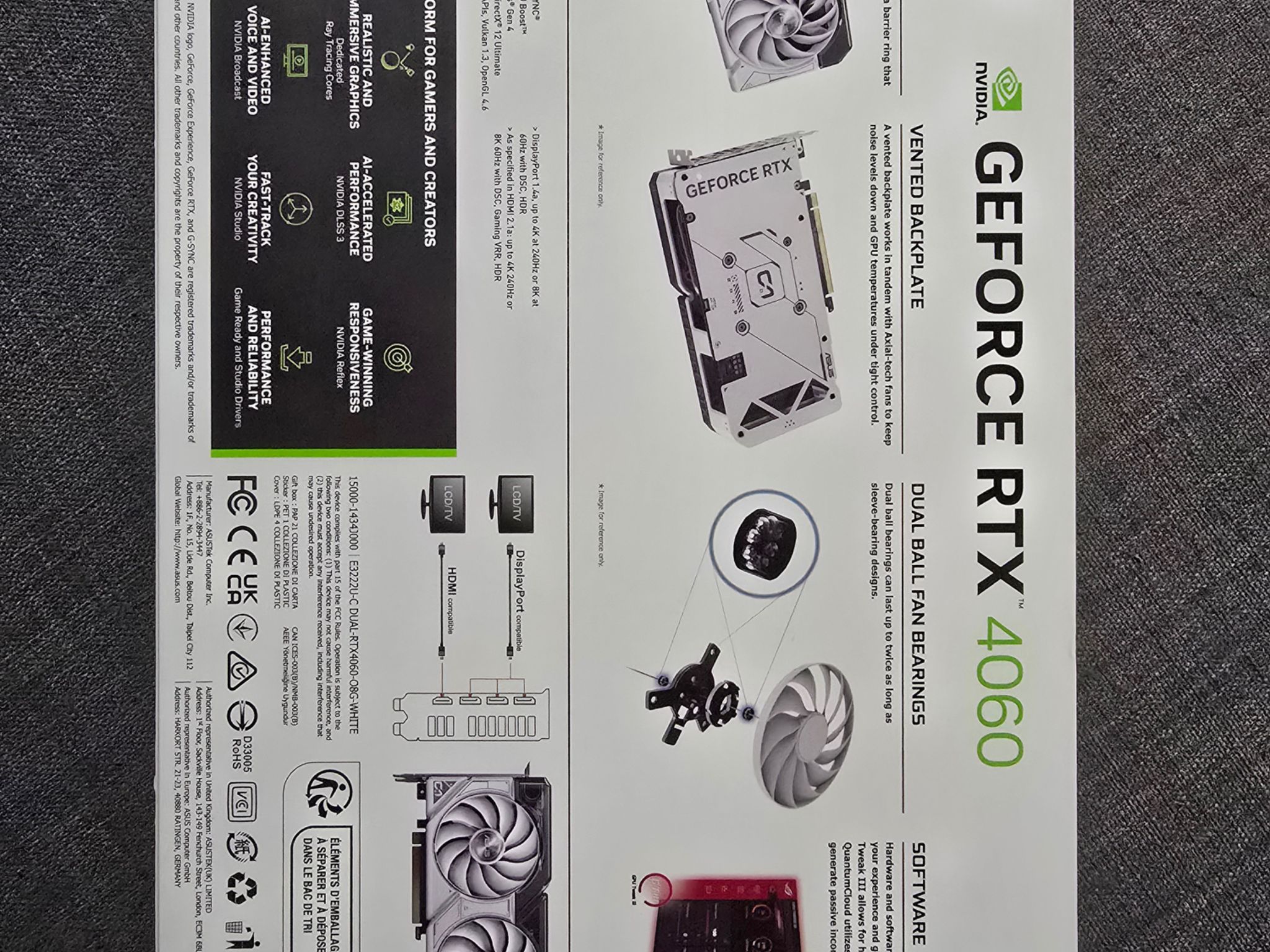 ASUS Dual GeForce RTX™ 4060 OC White Edition 8GB GDDR6 (NEW