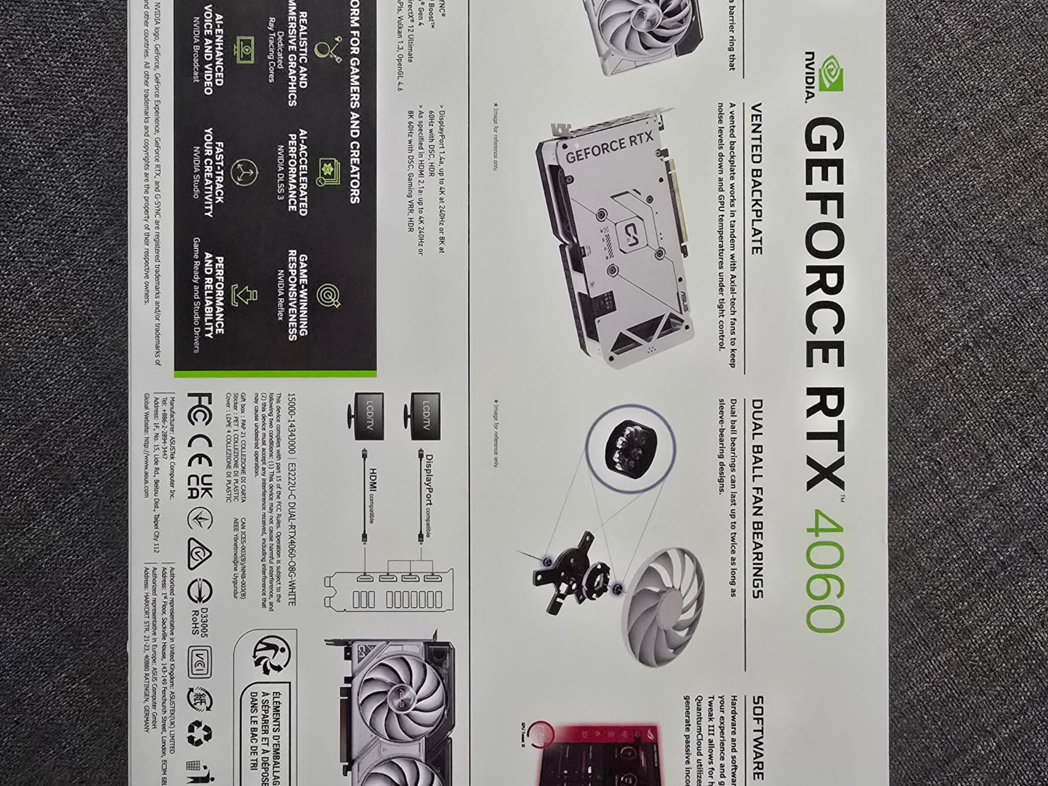 ASUS Dual GeForce RTX™ 4060 OC White Edition 8GB GDDR6 (NEW