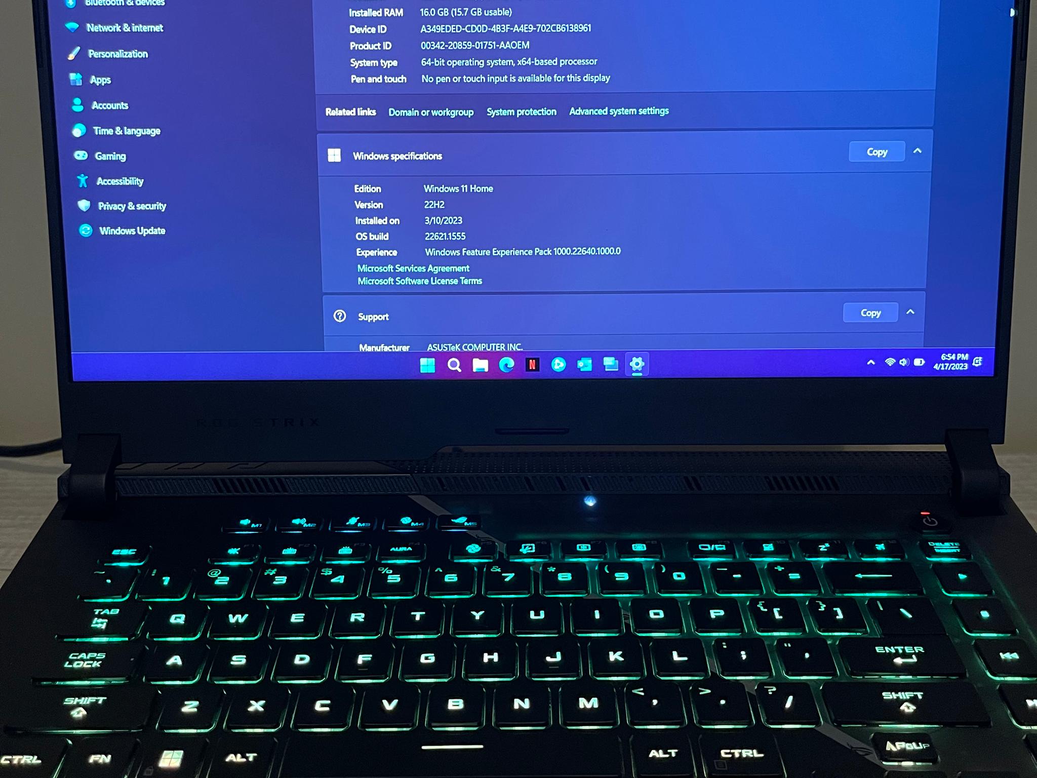 Asus Rog Strix Scar 15 (2022)