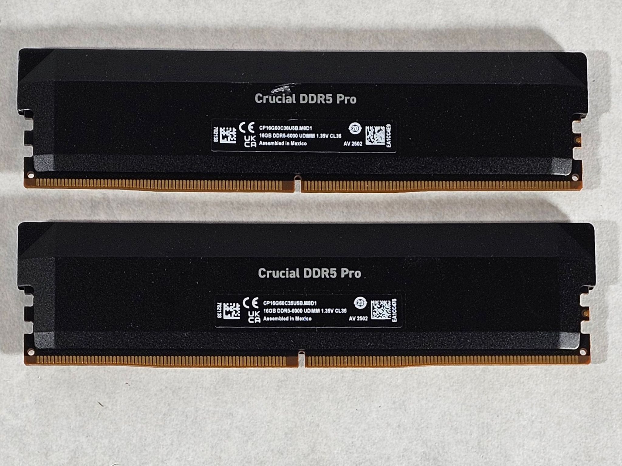32GB DDR5 (2x16GB) CL36 6000MHz Crucial