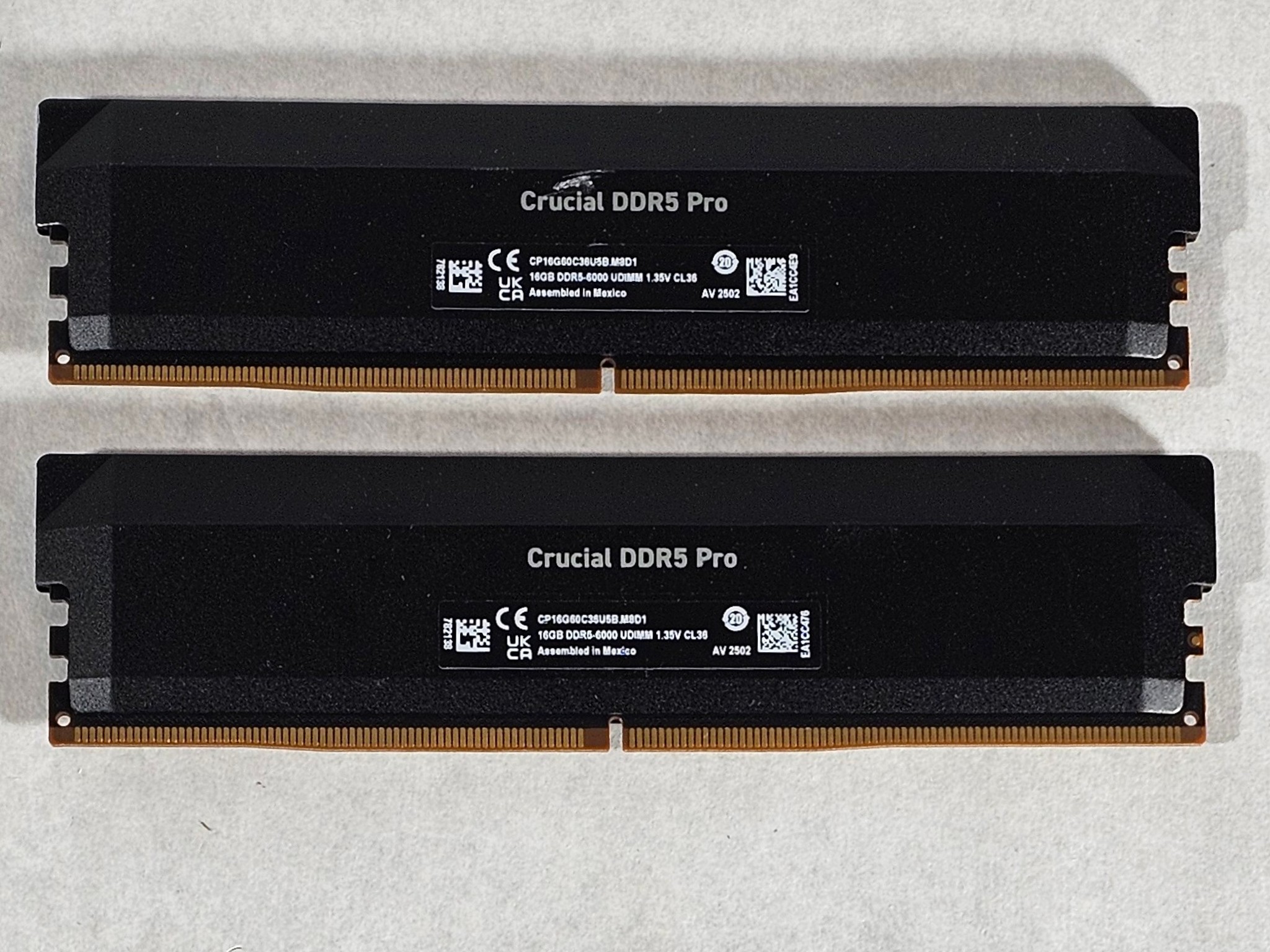 32GB DDR5 (2x16GB) CL36 6000MHz Crucial