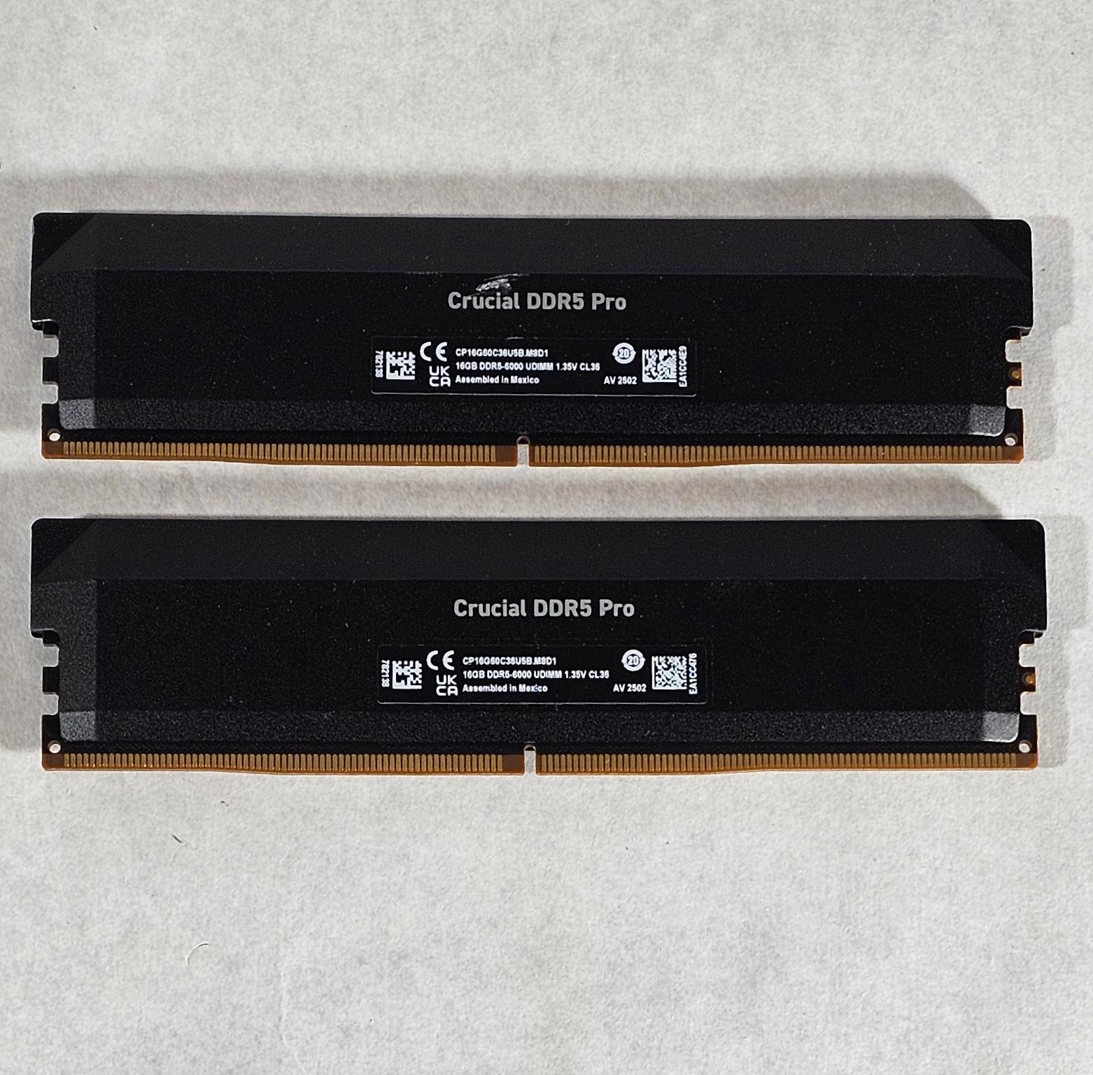 32GB DDR5 (2x16GB) CL36 6000MHz Crucial