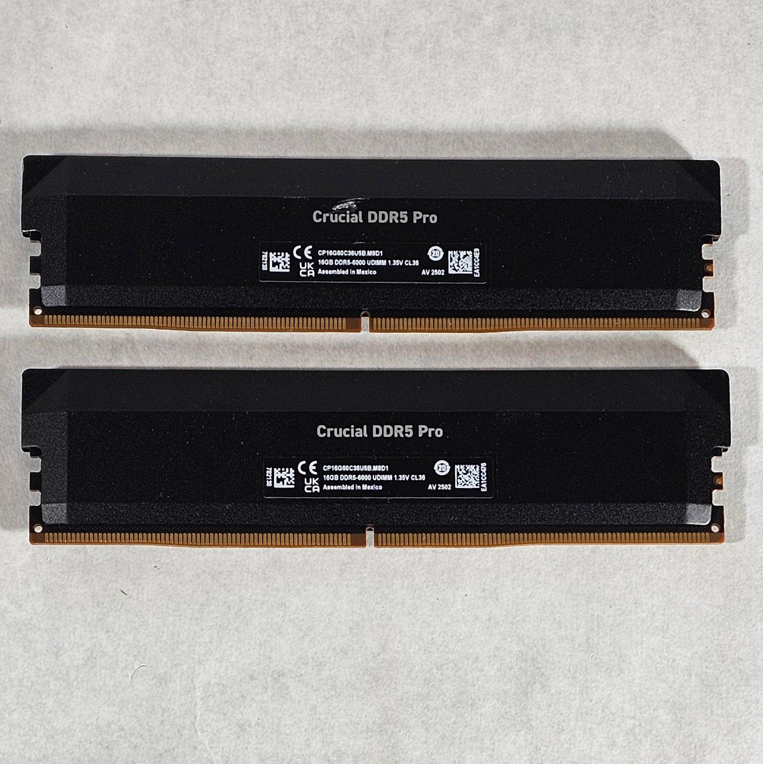 32GB DDR5 (2x16GB) CL36 6000MHz Crucial