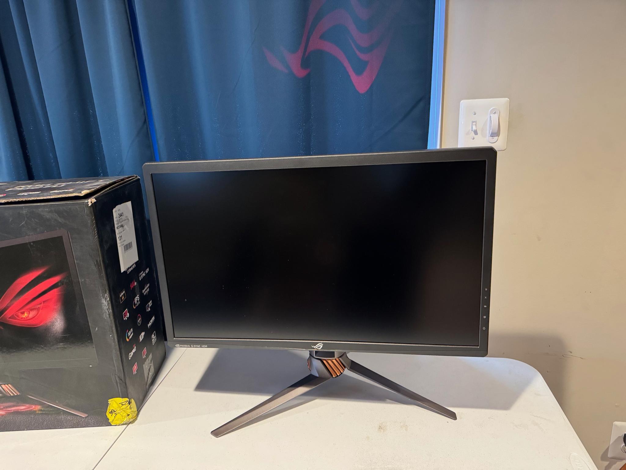 ASUS ROG Swift PG27UQ 27" 4K UHD 144Hz DP HDMI G-SYNC HDR Aura Sync Gaming Monitor with Eye Care