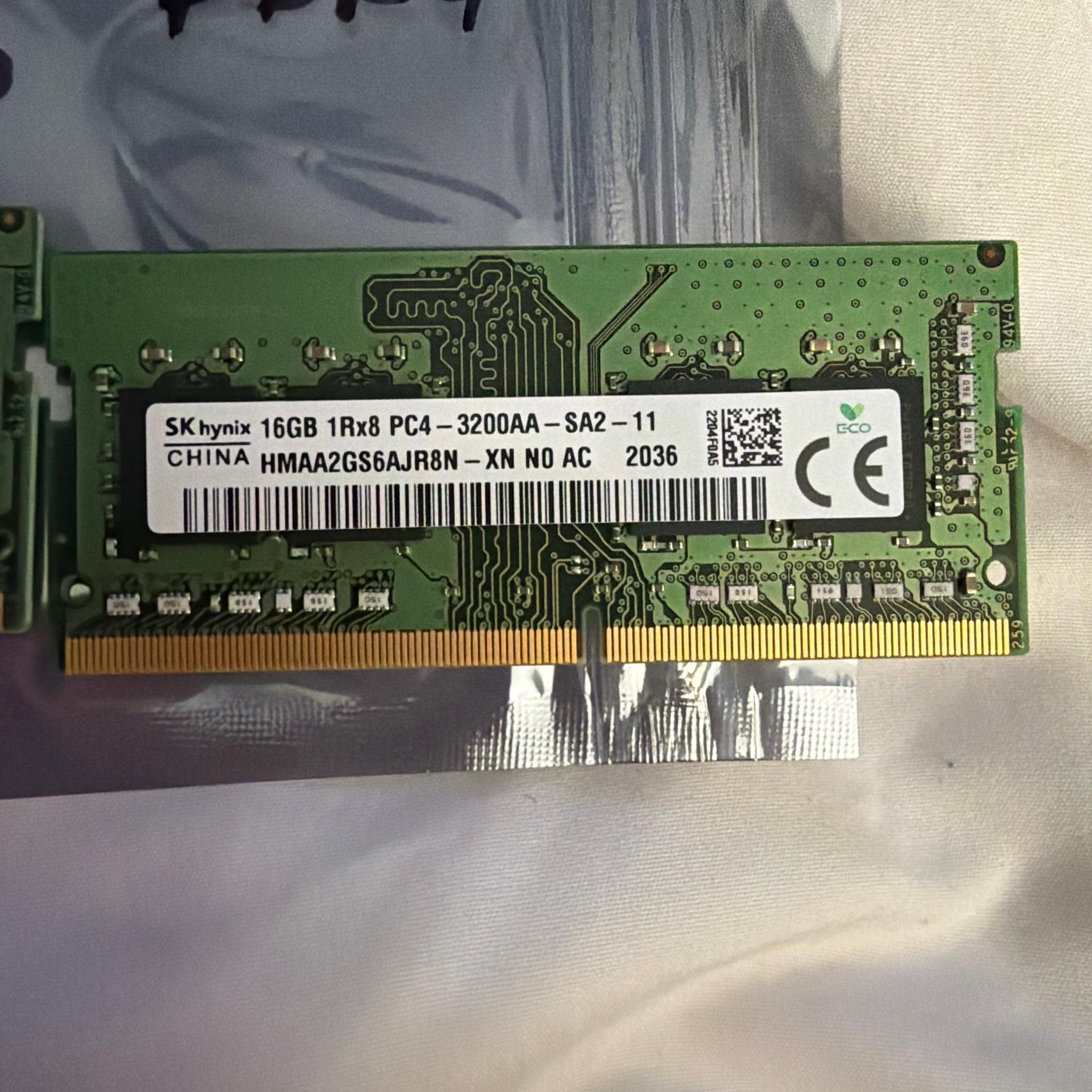 SK Hynix 32GB 3200mt/s DDR4 So-Dimm RAM dual channel kit