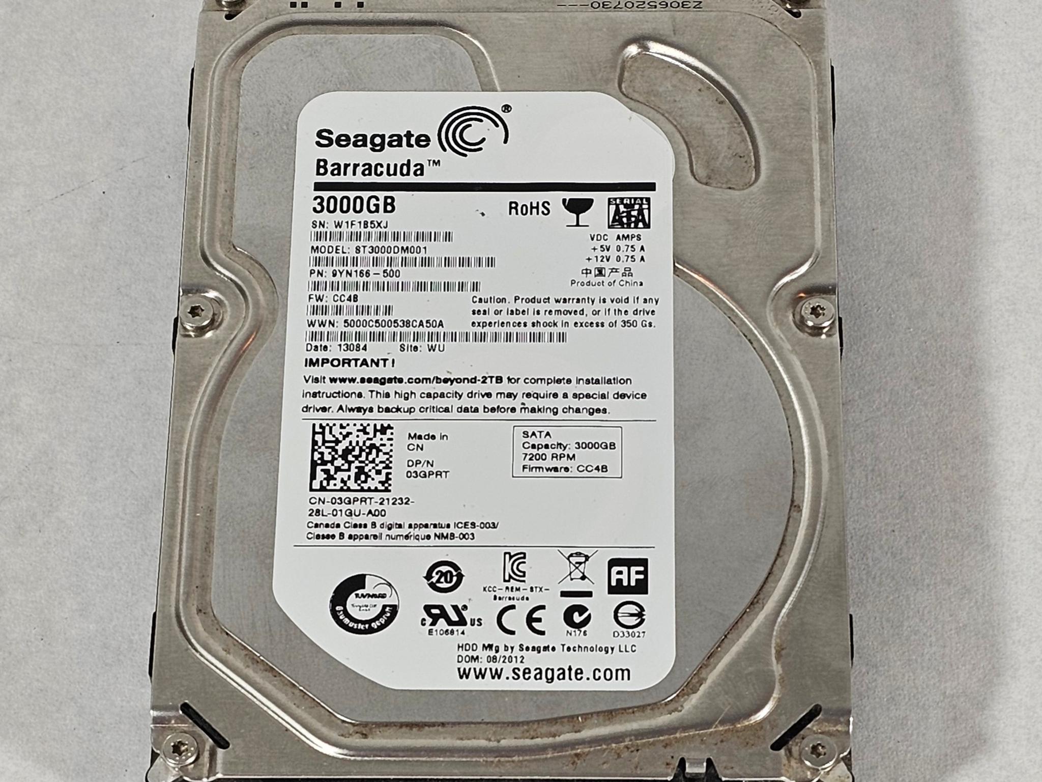 3TB 3.5" HDD Hard Drive Seagate Barracuda