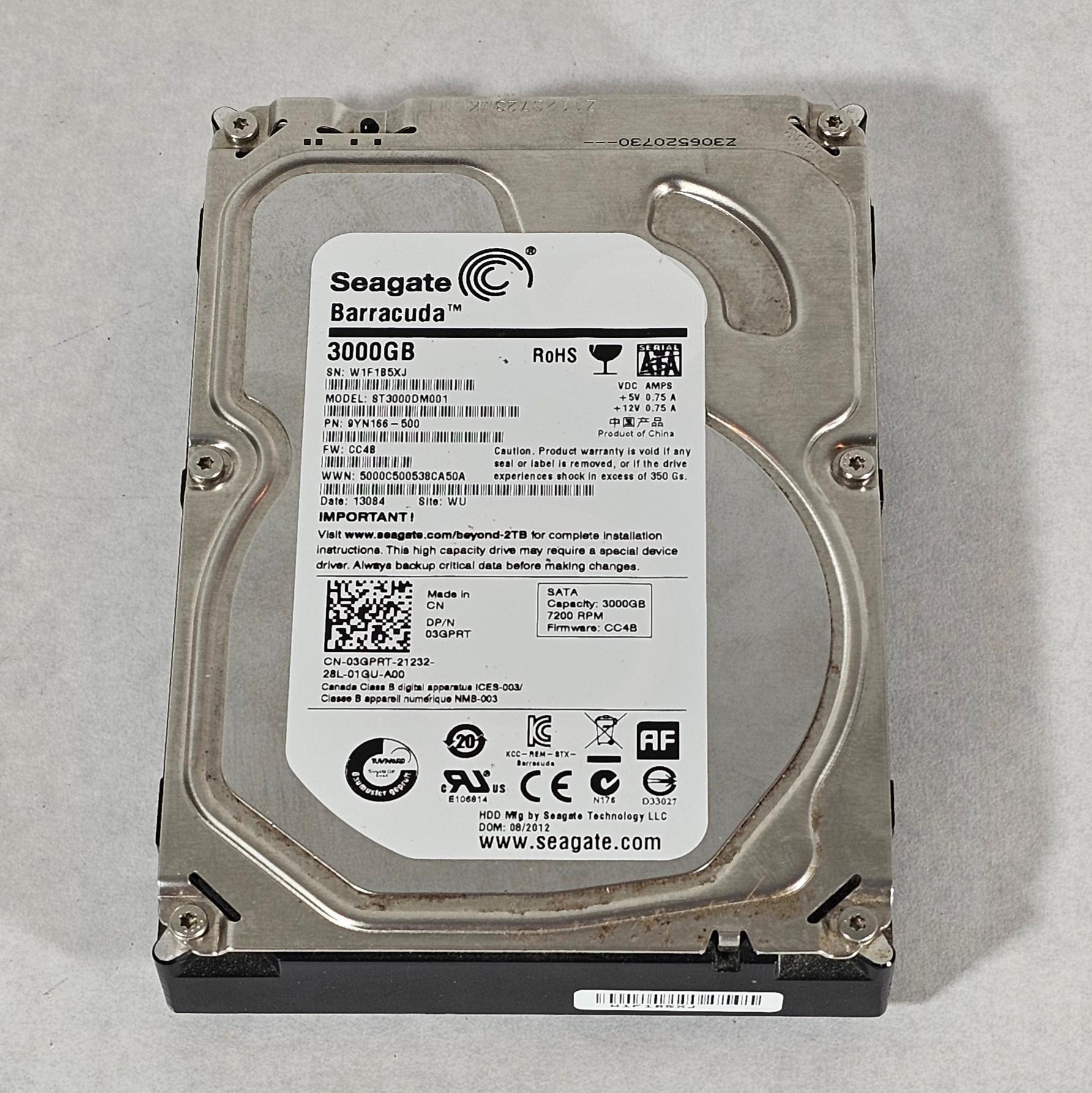 3TB 3.5" HDD Hard Drive Seagate Barracuda