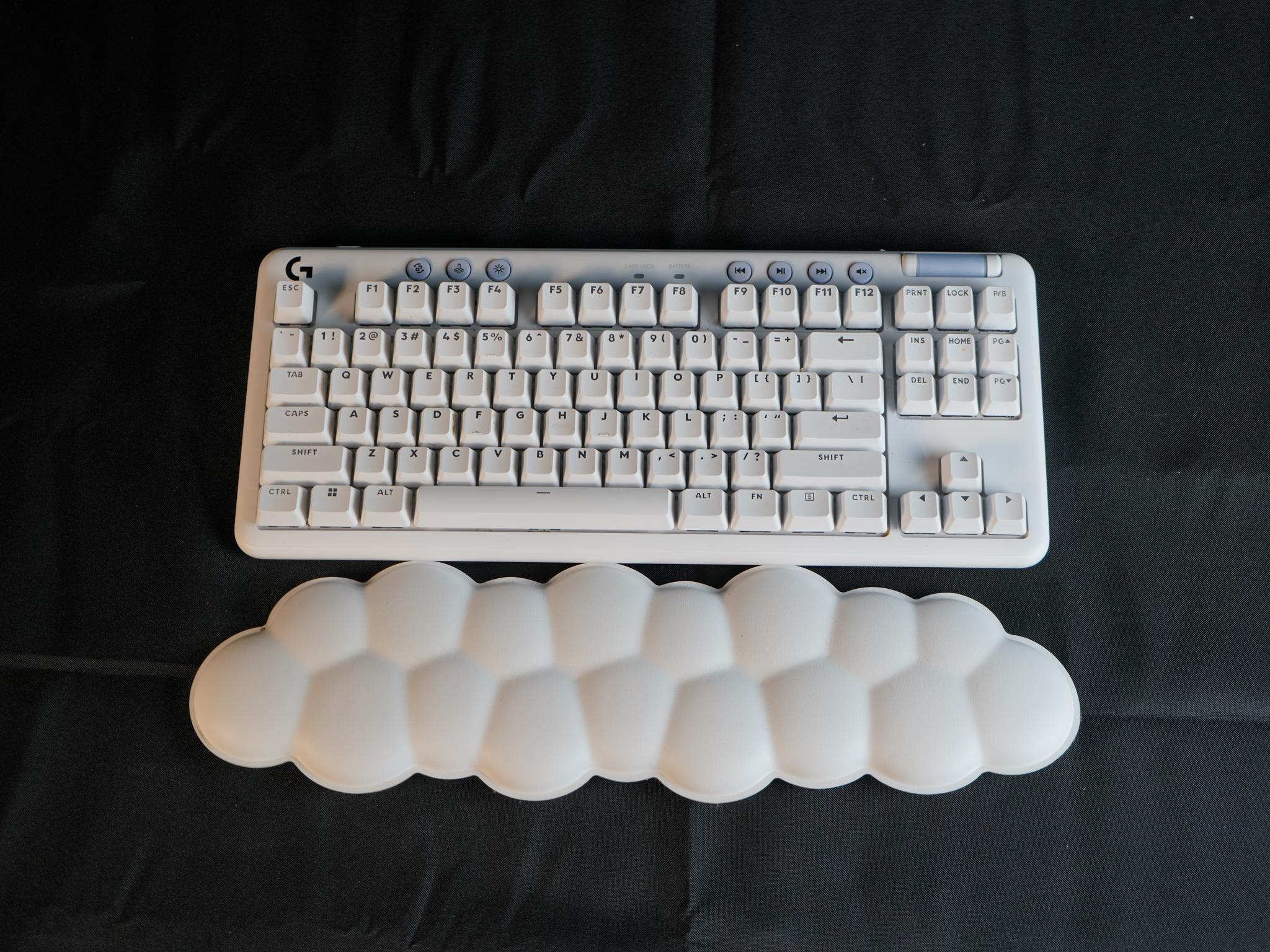Gaming Keyboard = Logitech G715 TKL Aurora Collection Wireless Mechanical Gaming Keyboard - White