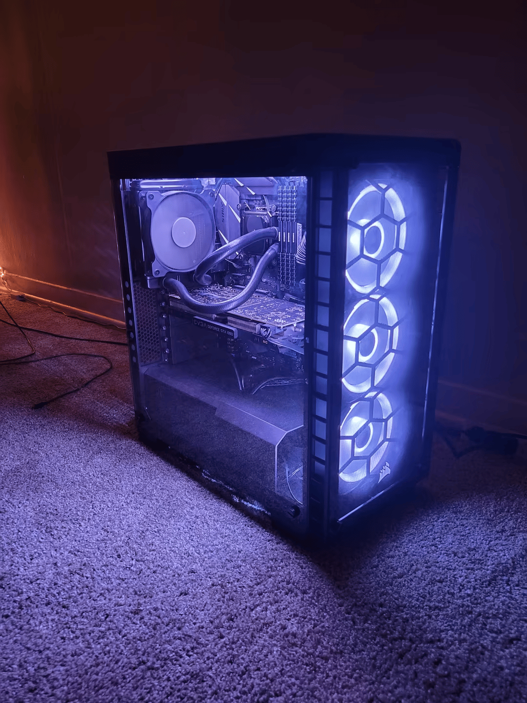 intel core i5 7600k + EVGA SC GTX 1080. Bang for your buck RGB build 