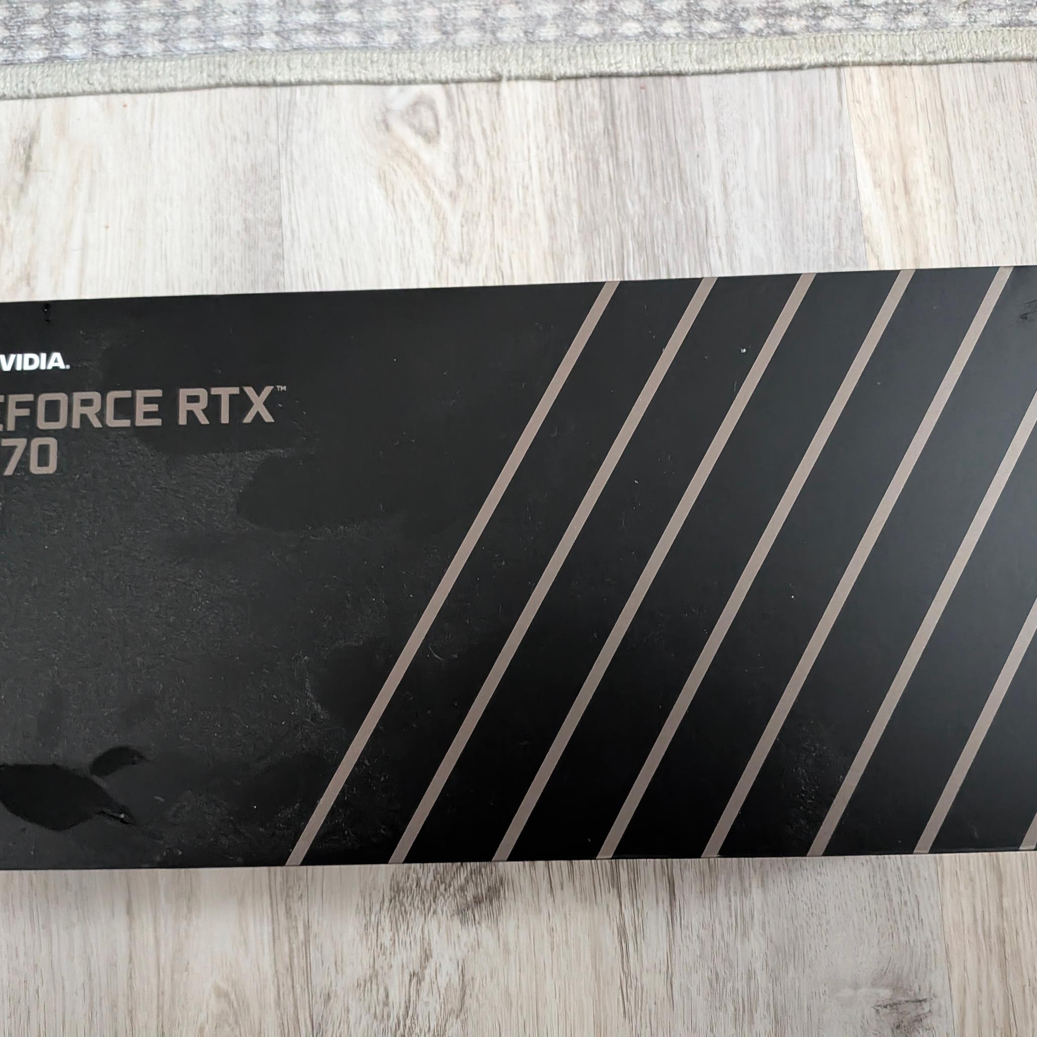 NVIDIA GeForce RTX 3070 Founders Edition w/box and 12 pin power