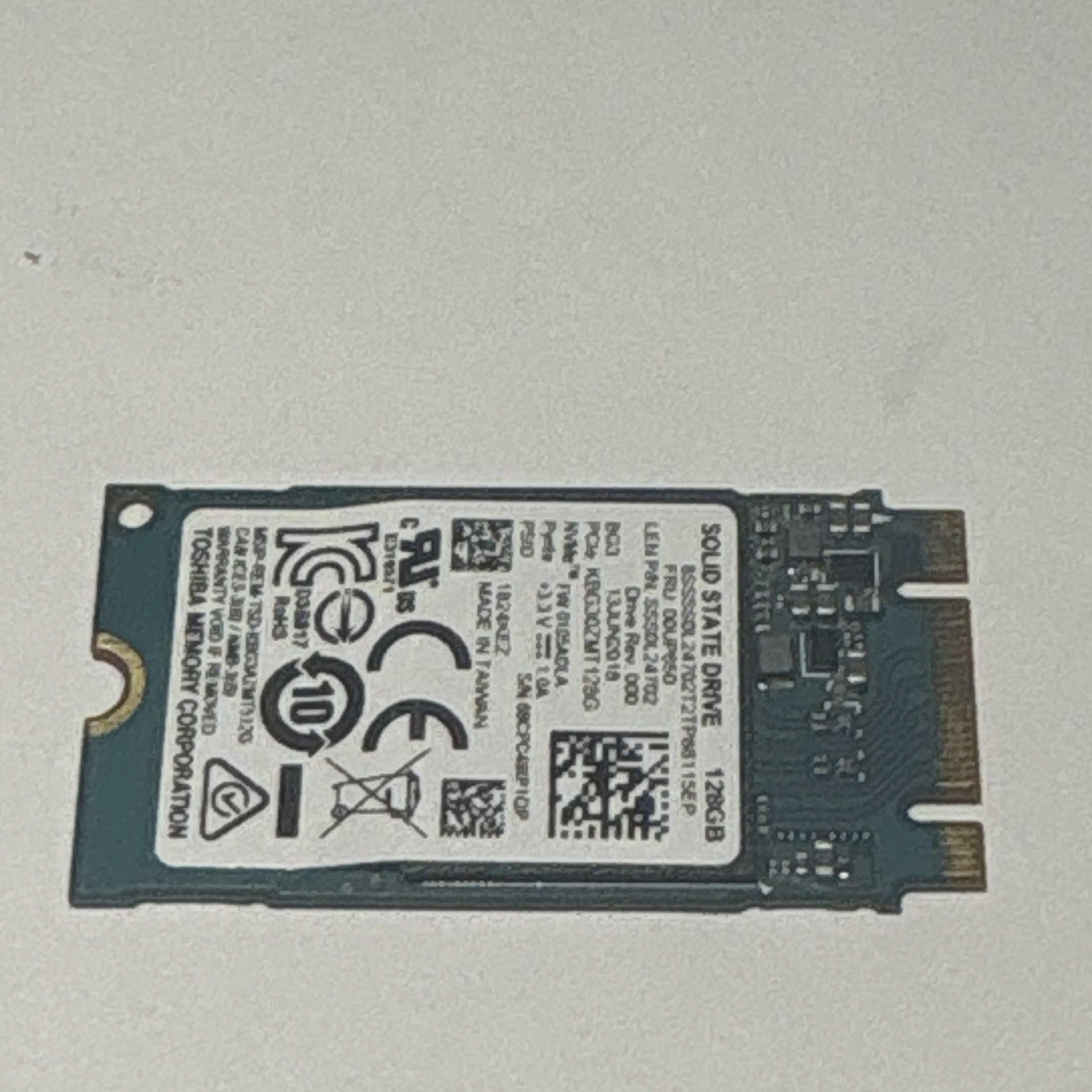 Toshiba 128GB NVMe SSD Tested Working 94% Health M.2