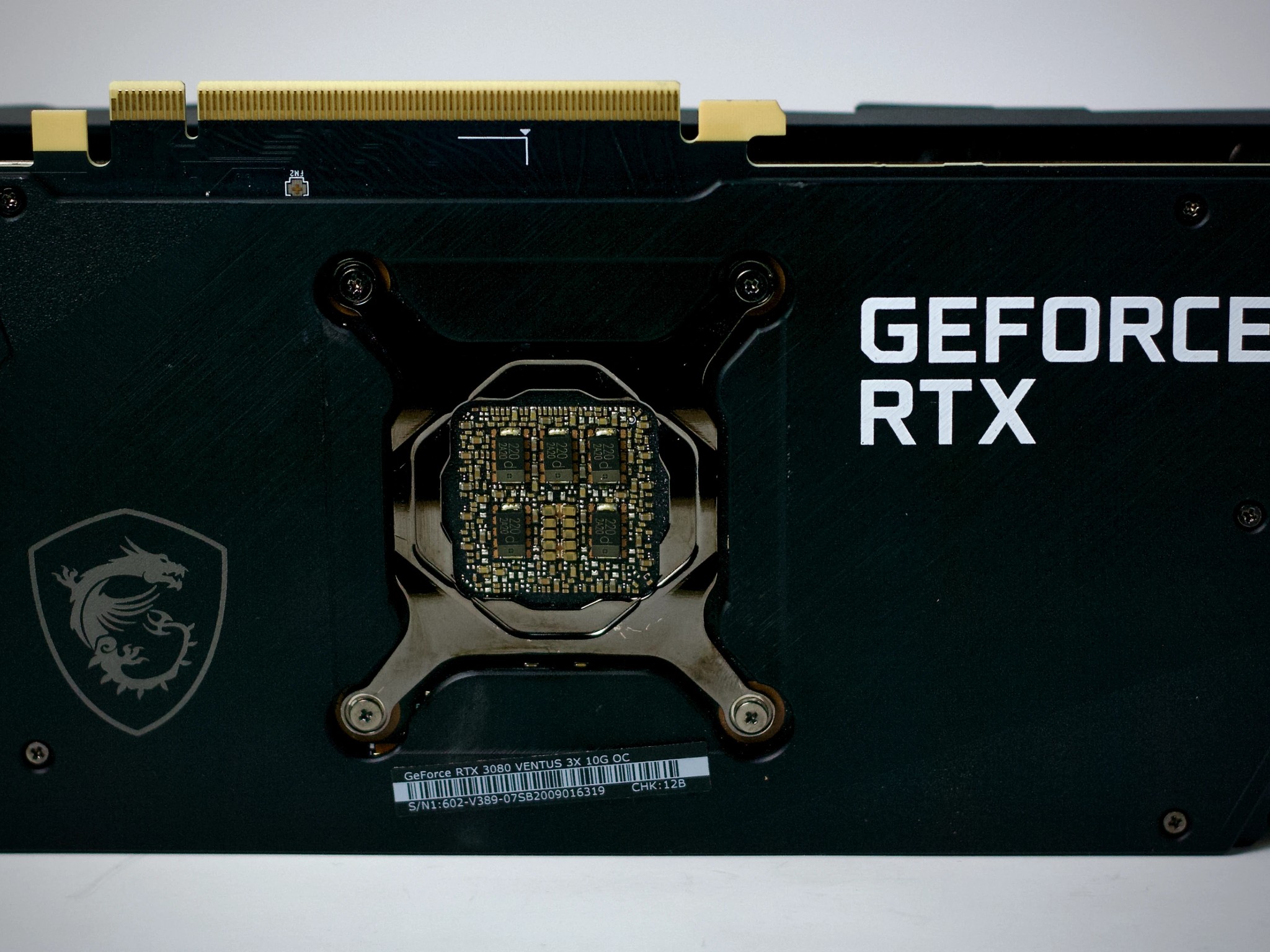MSI GeForce RTX 3080 VENTUS 3X 10G OC - No Display