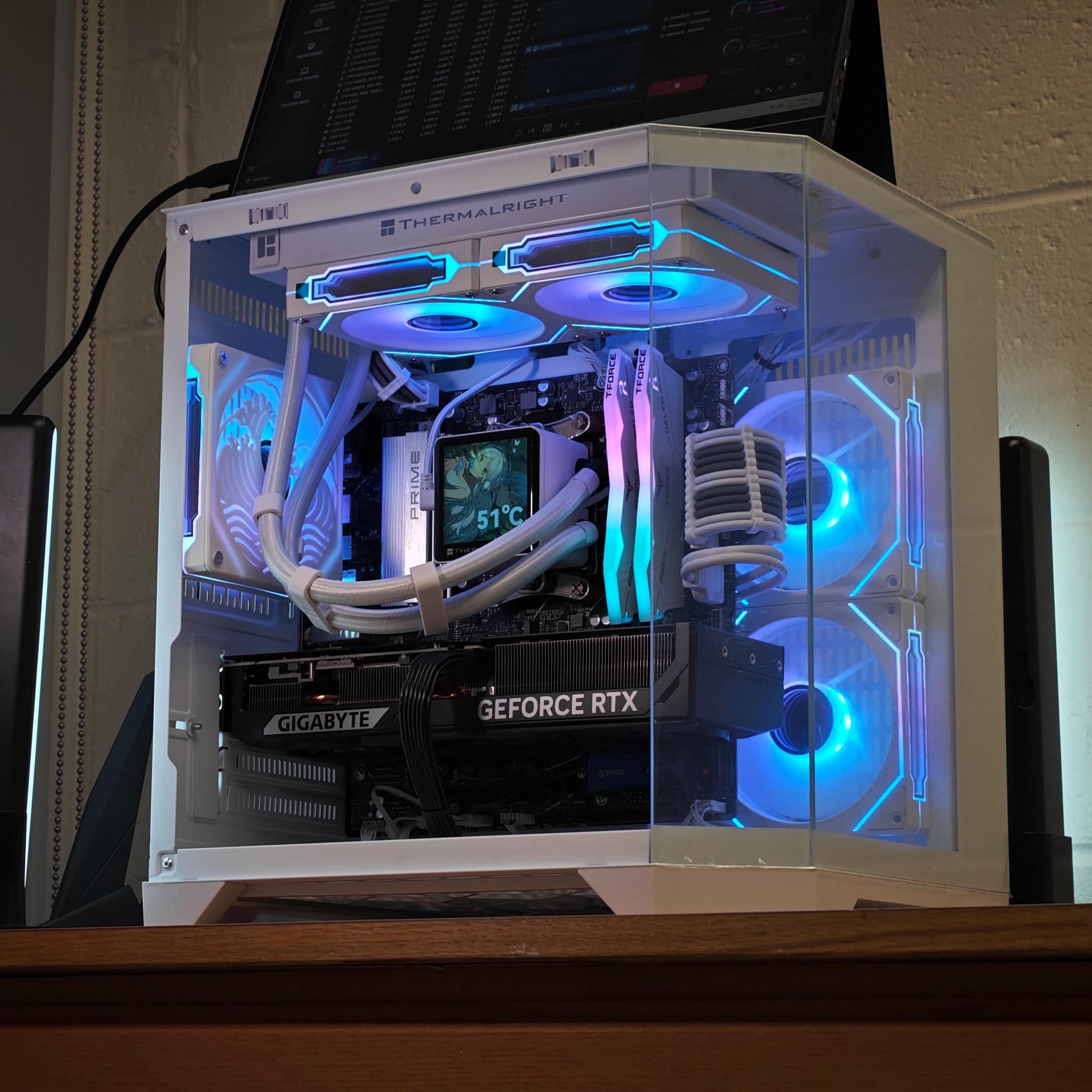 1440P / 4K Gaming PC | 2.88" Customizable LCD, RTX 5070 12GB, Ryzen 7 7700, 32GB DDR5, 1TB NVMe