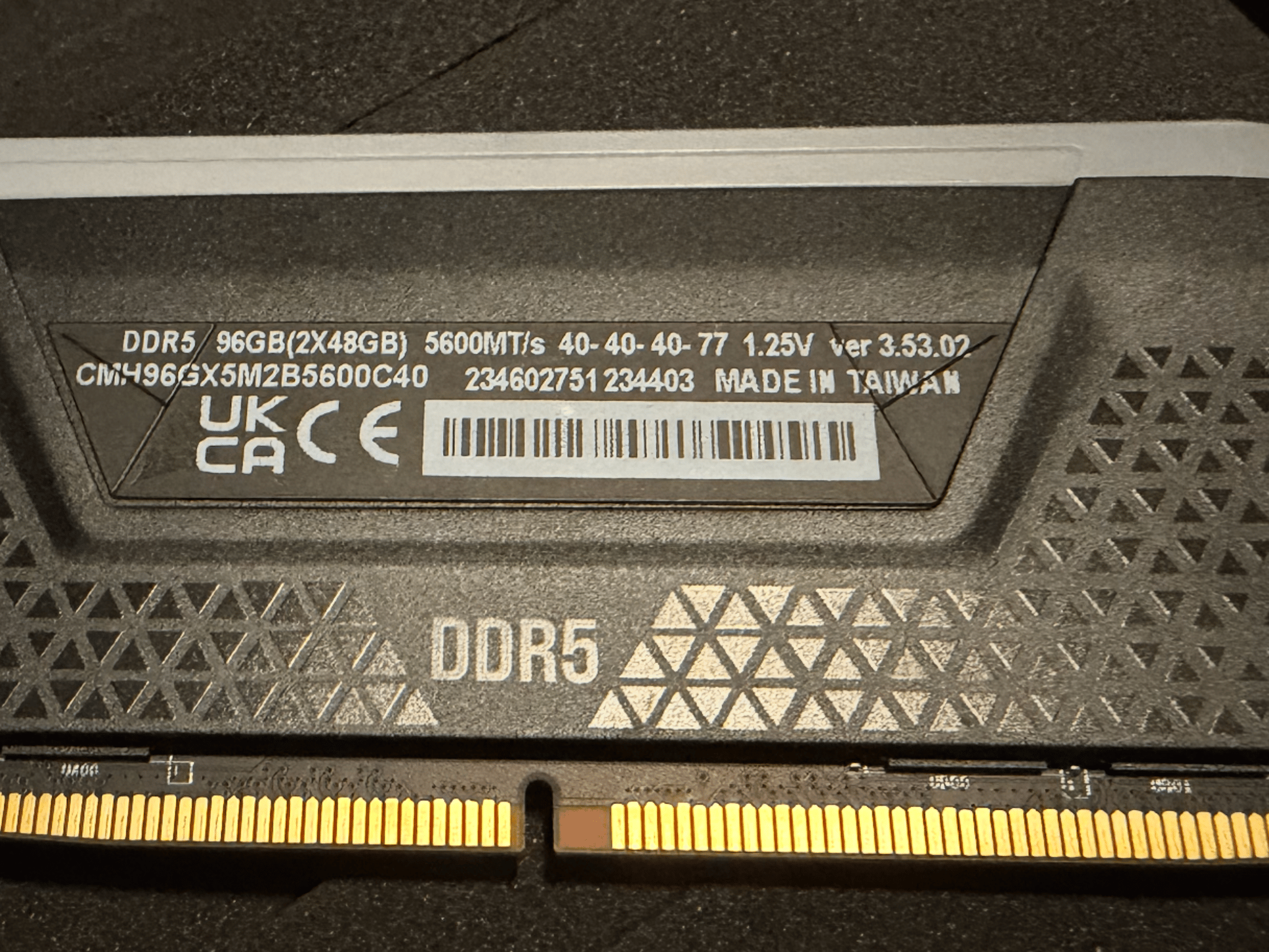 Corsair Vengeance RGB 96GB (2x48GB) DDR5-5600 CL40 – Fully Tested