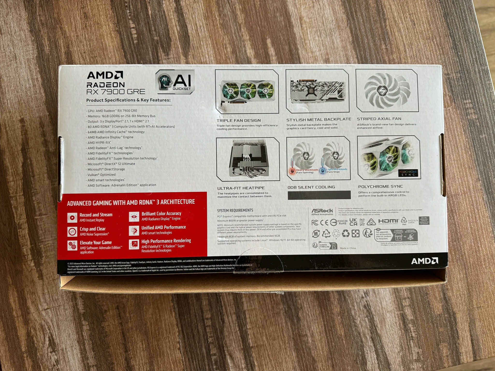 7900 GRE - Asrock Steel Legend - Triple RGB Fans - White