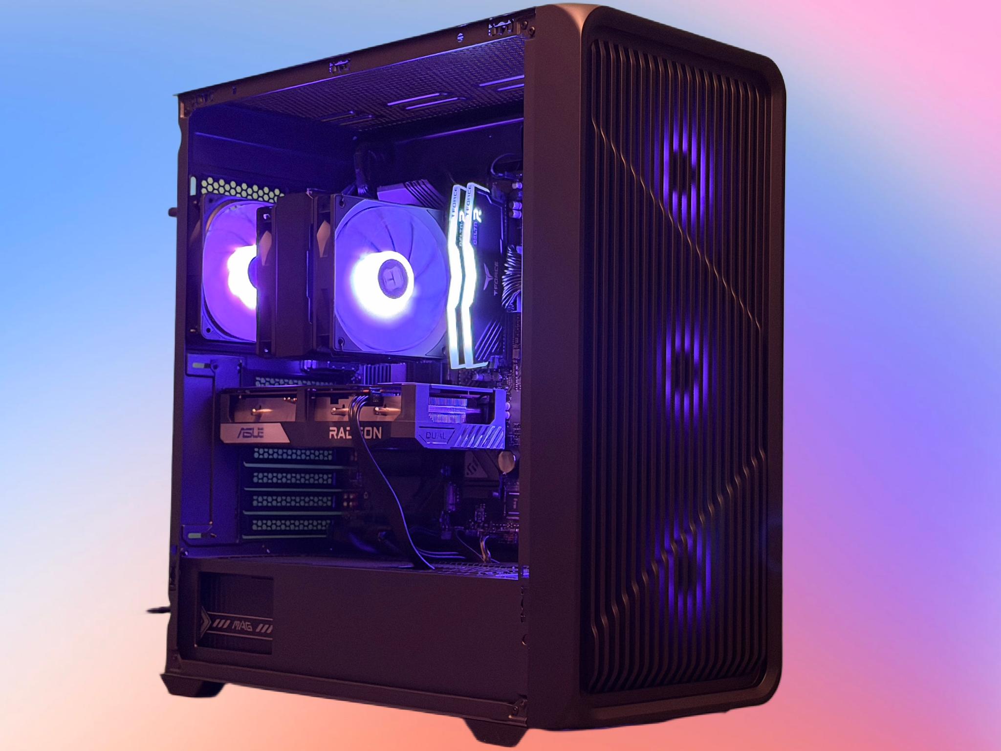 🩵High-Airflow 1080p Gaming PC | RX 6600 XT | Ryzen 5 5500 | 16GB DDR4 | 2TB SSD