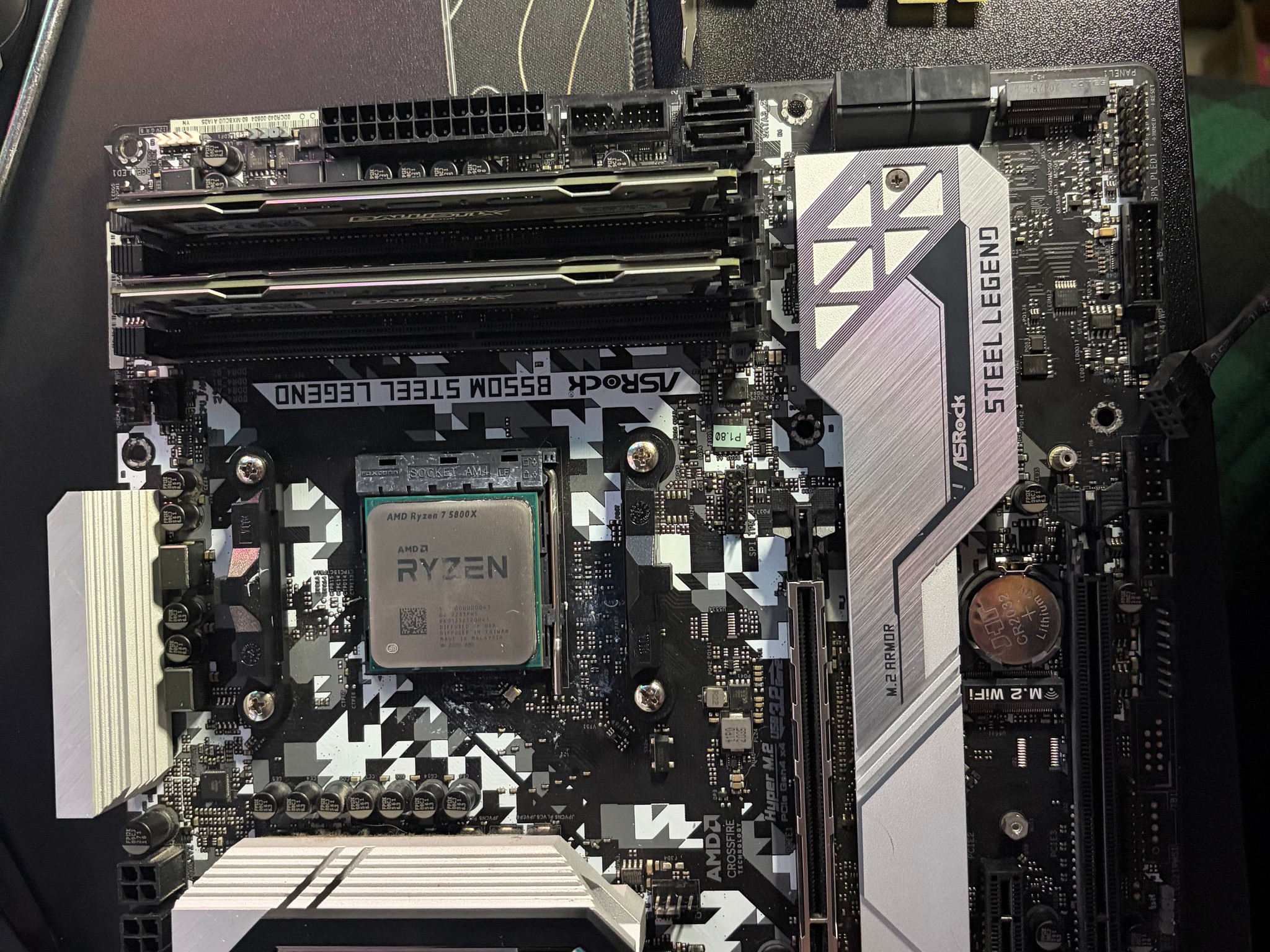 Ryzen 7 5800x, 32gb ddr4 3200mts cl16, asrock b550m steel legend