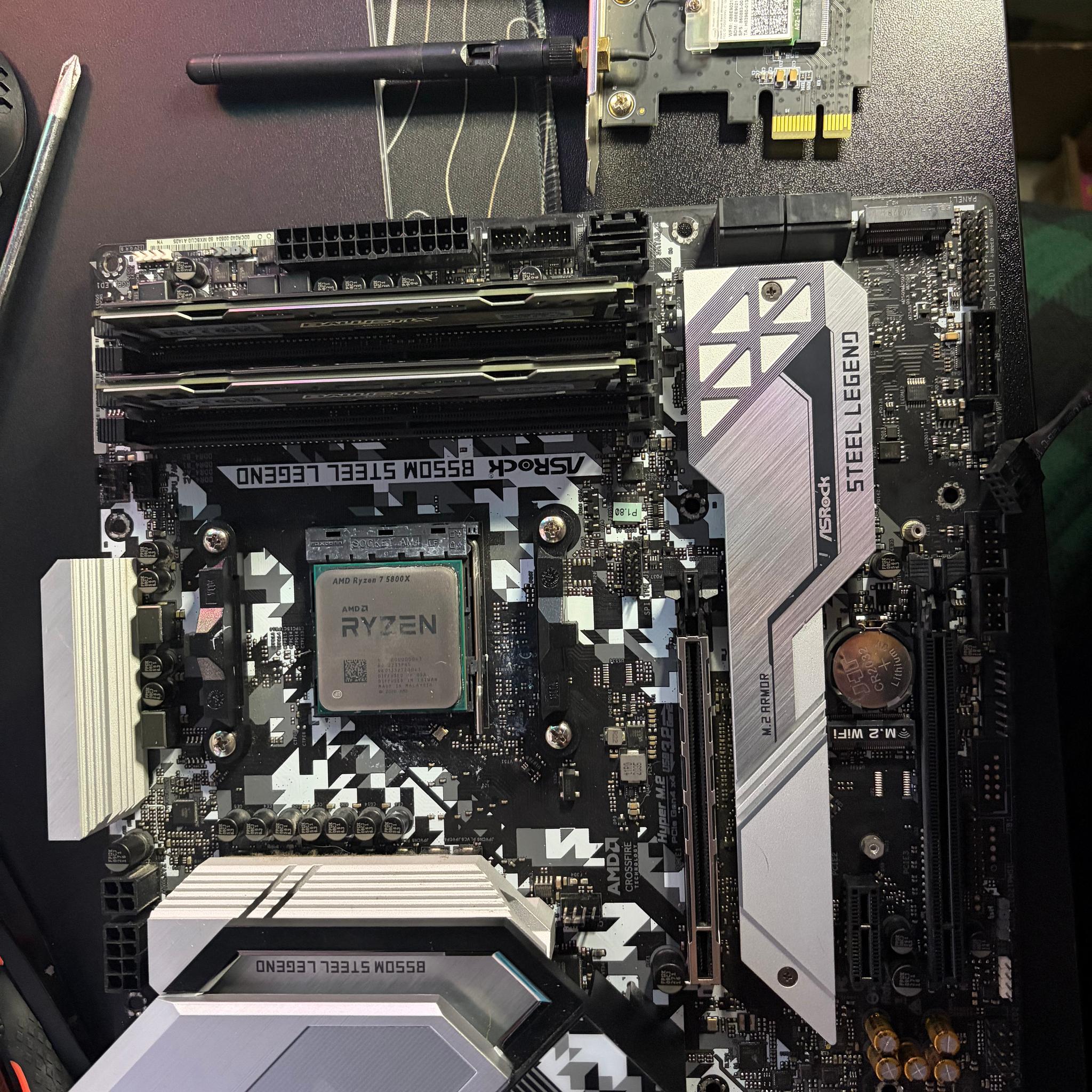 Ryzen 7 5800x, 32gb ddr4 3200mts cl16, asrock b550m steel legend