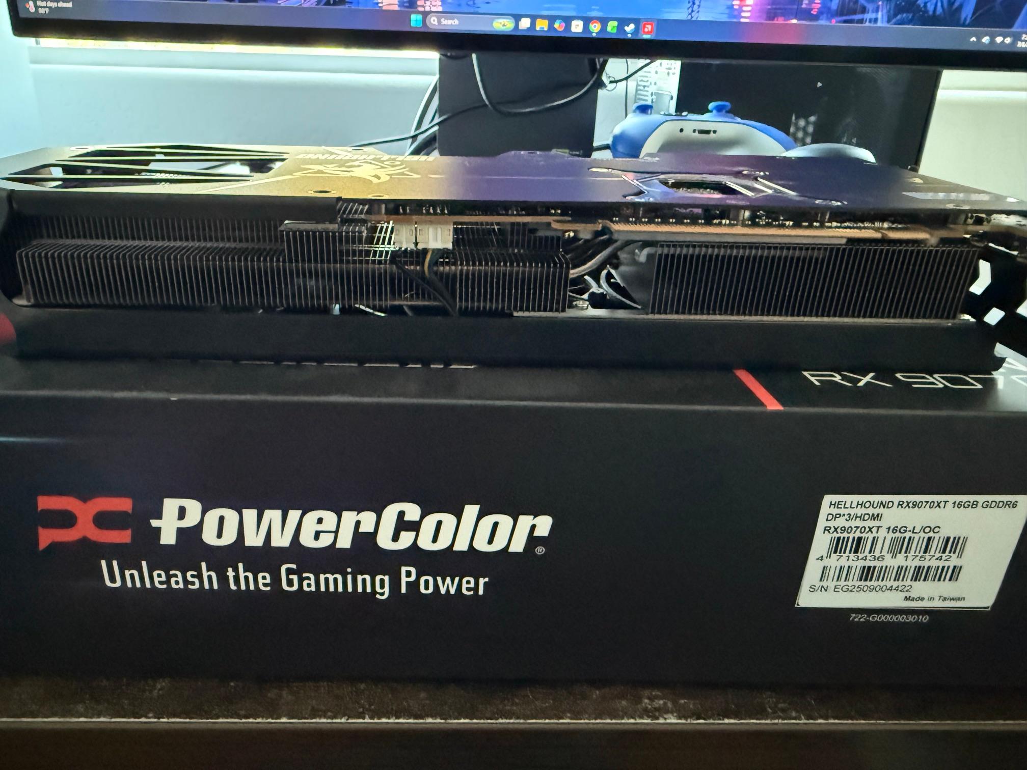 PowerColor Hellhound AMD Radeon RX 9070 XT 16GB GDDR6 - Original Box - FAST SHIPPING