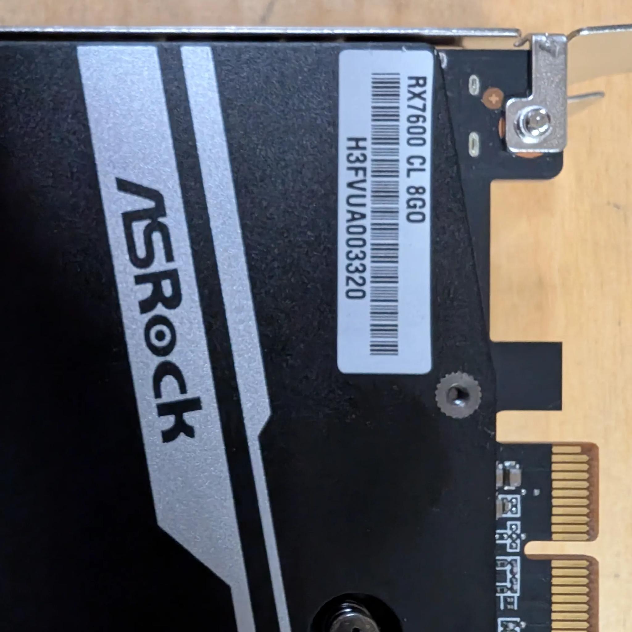 AsRock Challenger AMD RX 7600 8GB