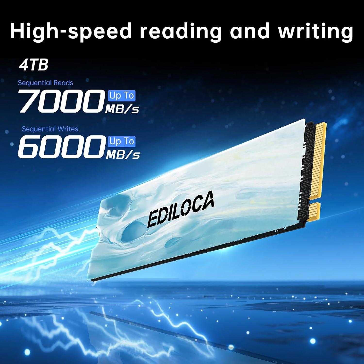 Ediloca EN880E M.2 SSD 4TB NVMe SSD M2 2280 PCIe Gen 4x4