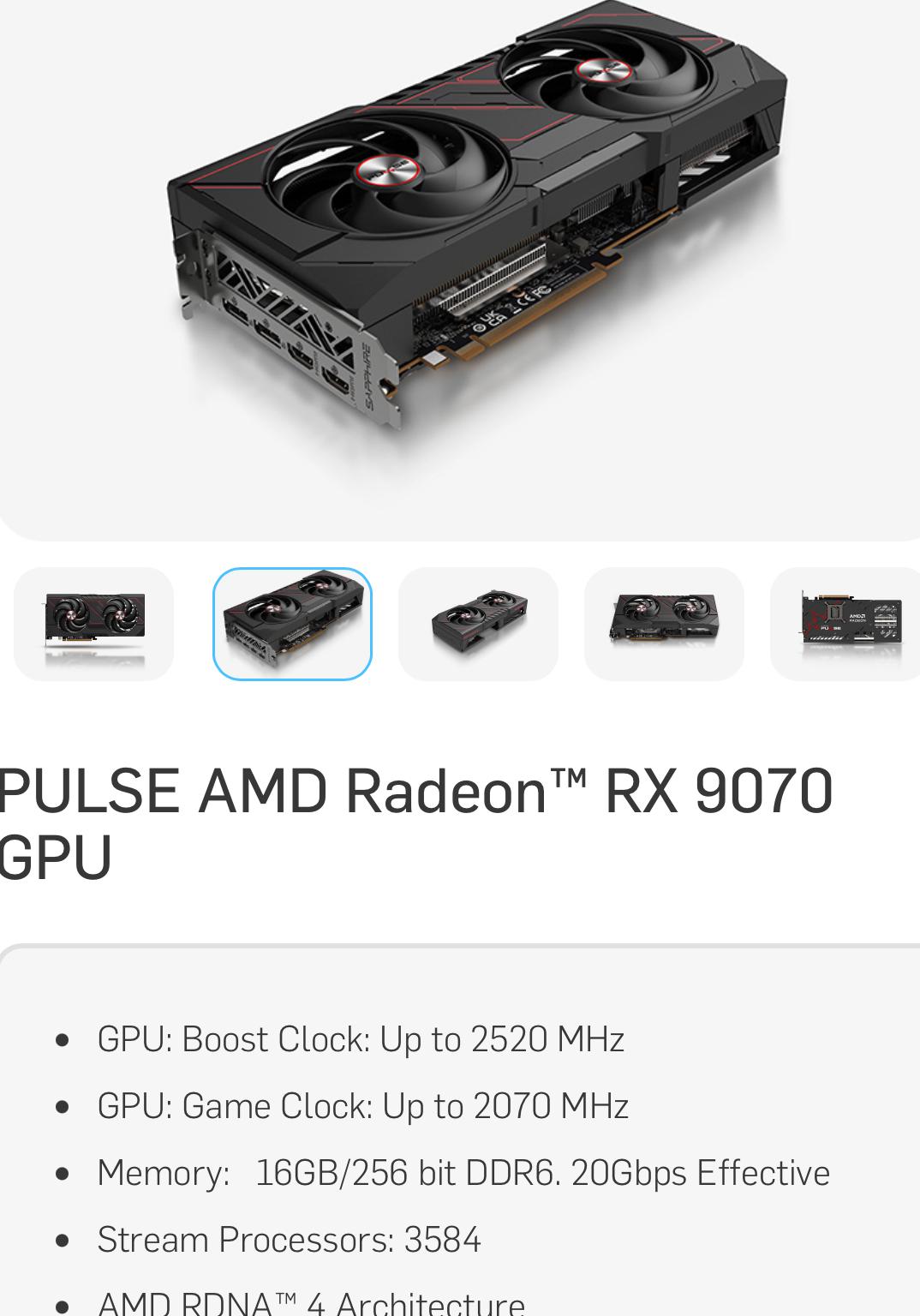 BNIB Sapphire Pulse 9070