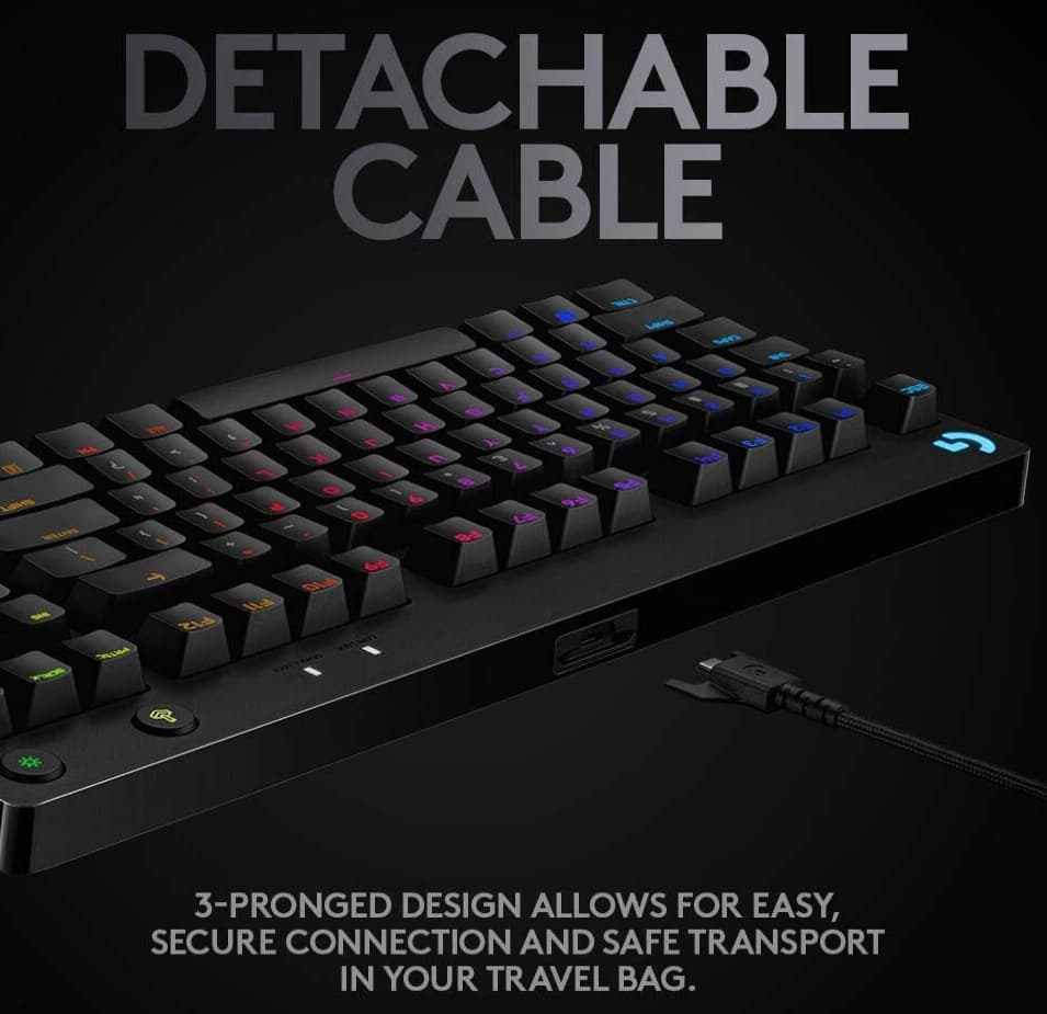 Logitech G Pro X (GX Blue Clicky) Gaming Keyboard