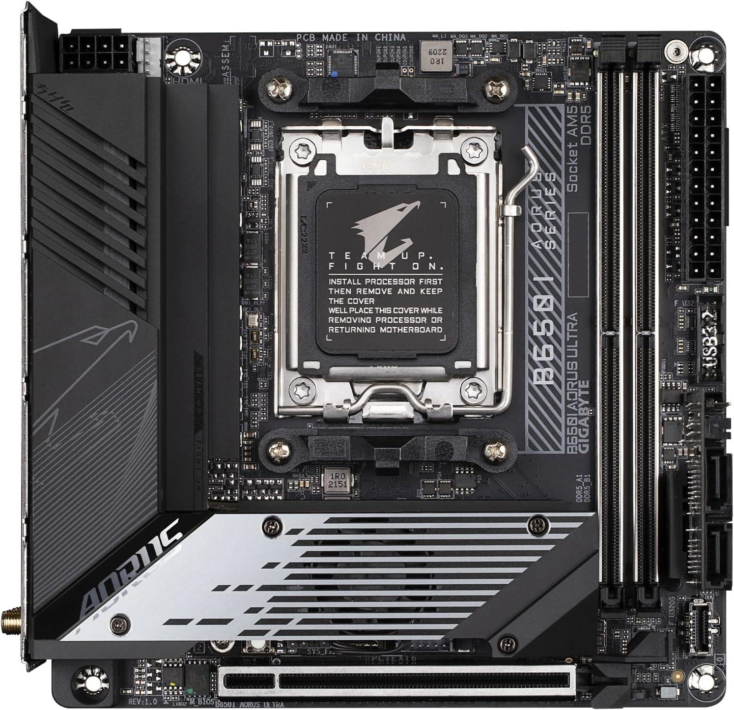 Brand New Gigabyte Aorus AMD B650I Ultra Gaming Desktop  Wifi Motherboard AM5 Mini ITX