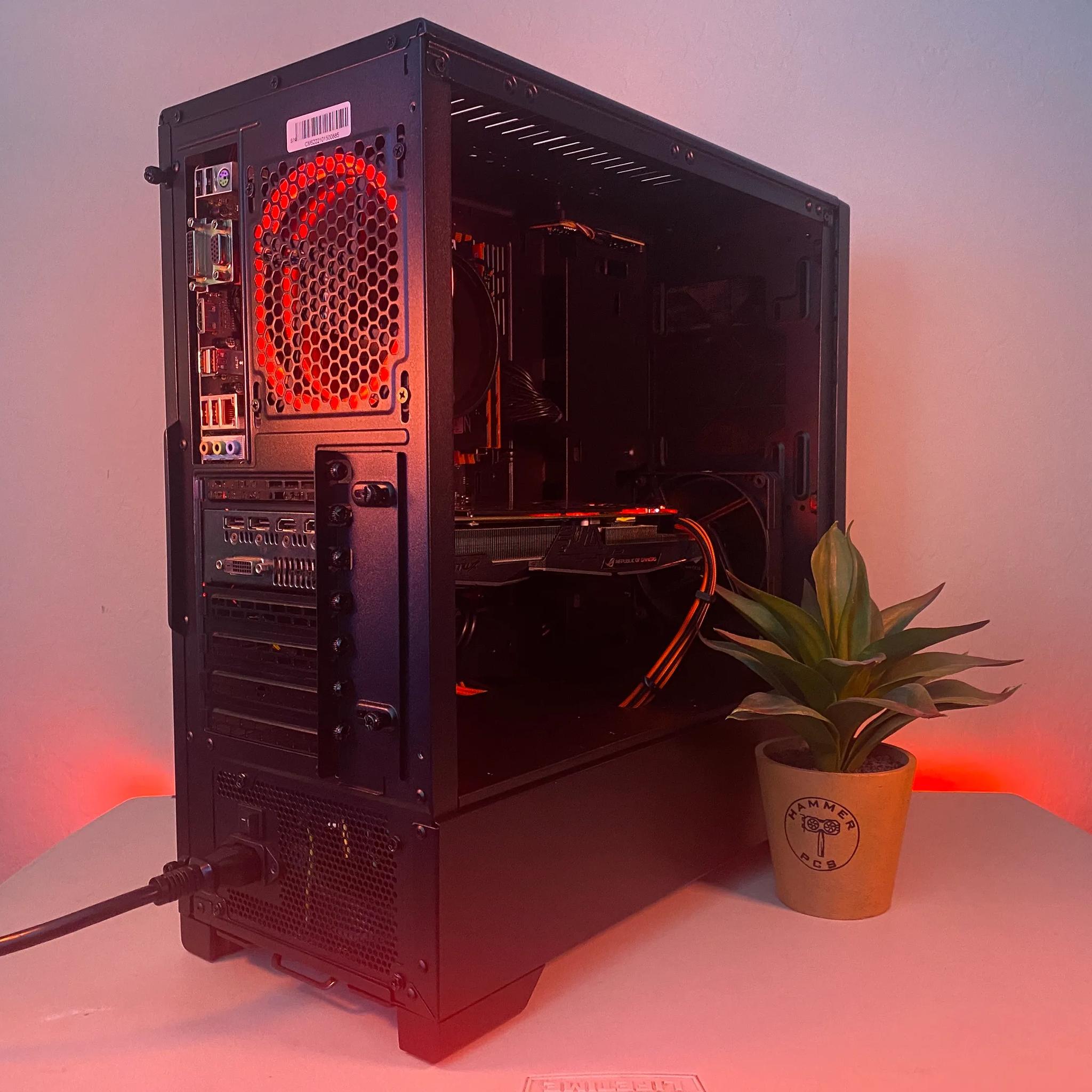 🔴 Black/Red Gaming PC 🔴| Windows 11, AMD Ryzen | Fortnite, Valorant, Rainbow 6, Minecraft, more!