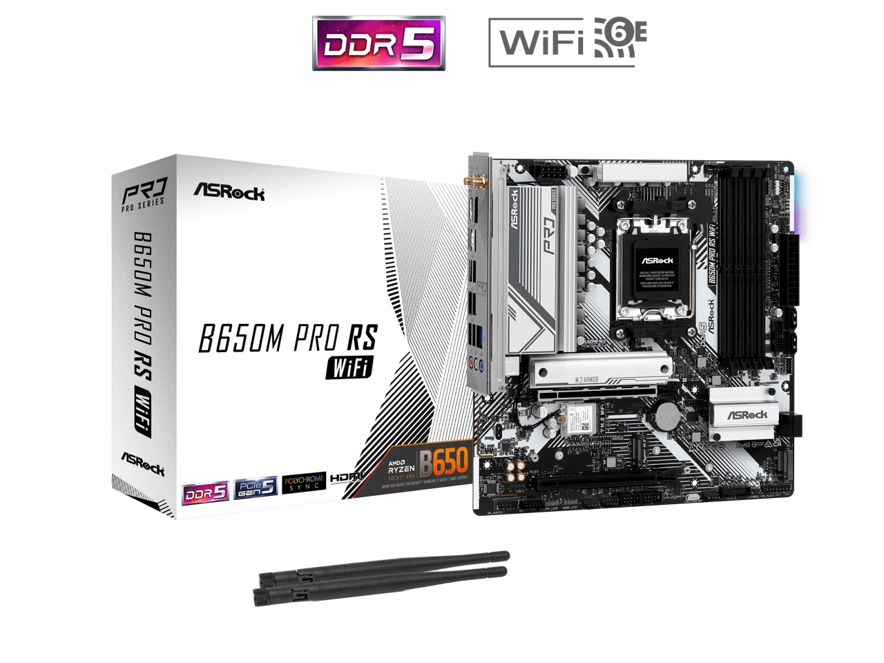 ASRock B650M Pro RS WiFi AM5 AMD B650 Micro ATX Motherboard *Brand New*
