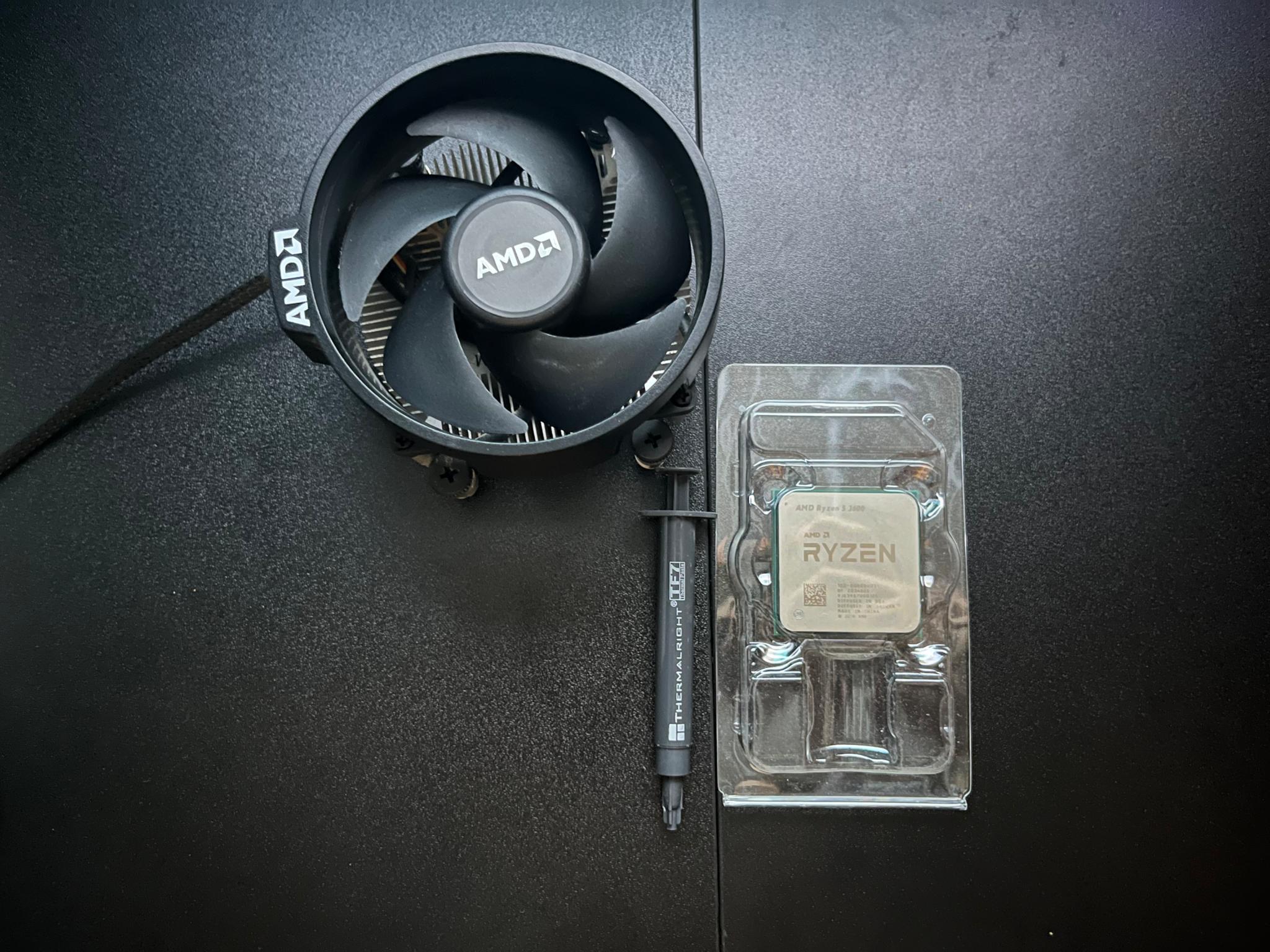 60$ AMD RYZEN 5 3600 WITH COOLER AND THERMAL PASTE