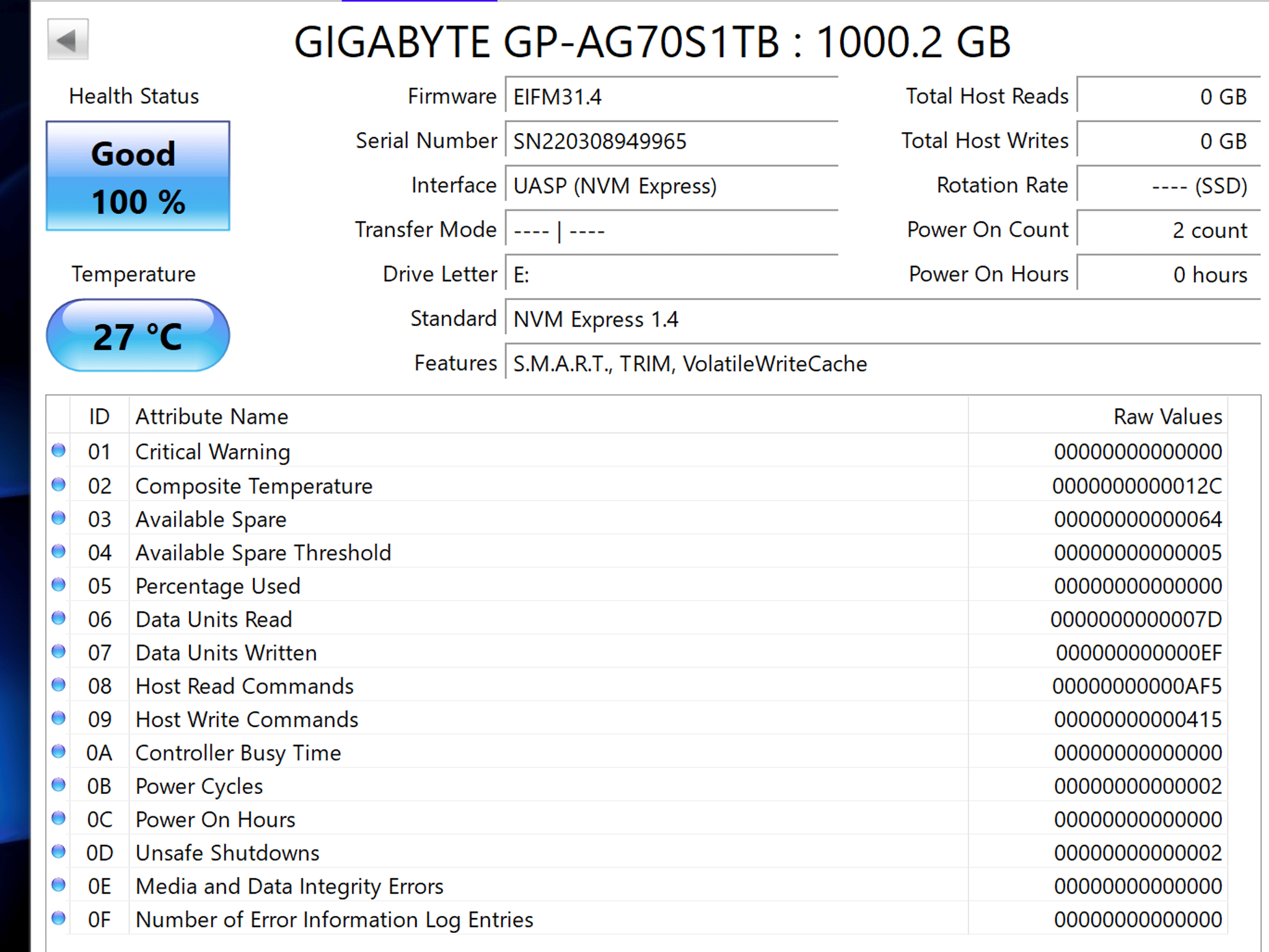 Gigabyte Aorus Gen4 7000s SSD - 1TB