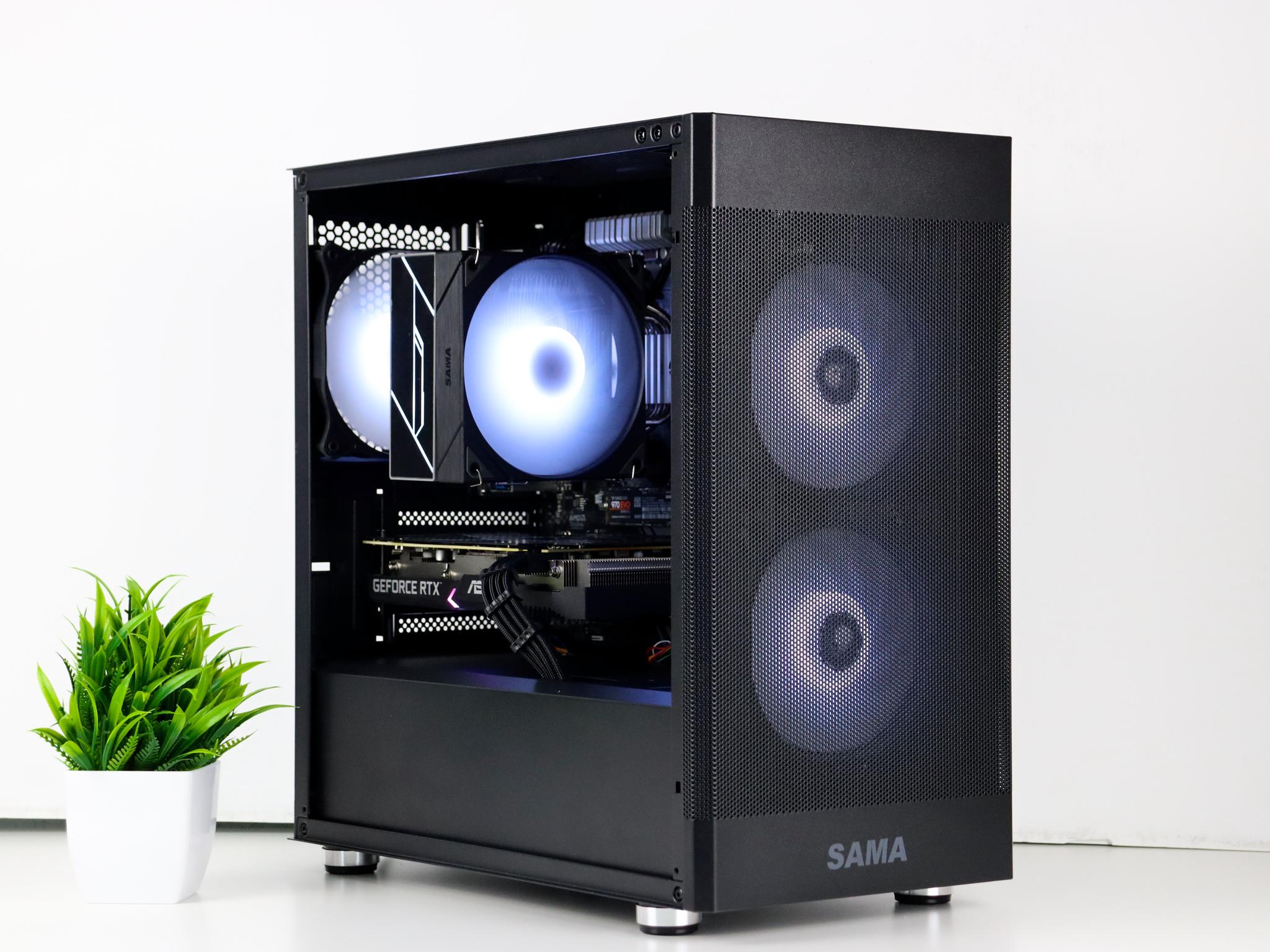 ⚫ Black Gaming PC – RTX 3060 TI, Ryzen 5 3600, 16GB RAM, 500GB SSD - WiFi, BlueTooth ⚫