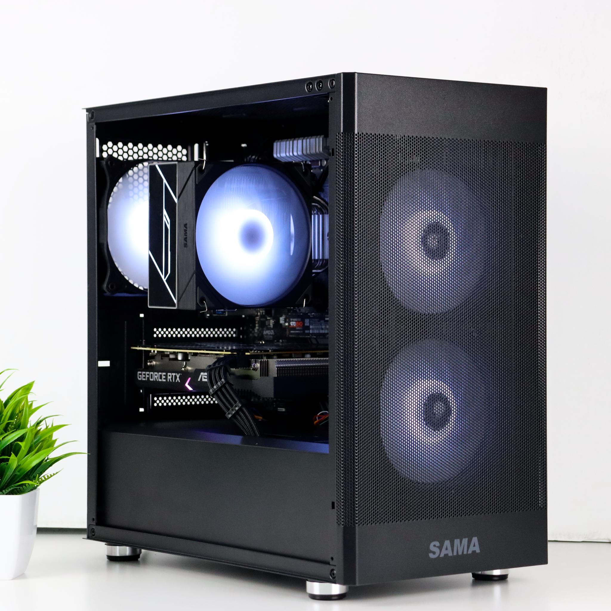 ⚫ Black Gaming PC – RTX 3060 TI, Ryzen 5 3600, 16GB RAM, 500GB SSD - WiFi, BlueTooth ⚫