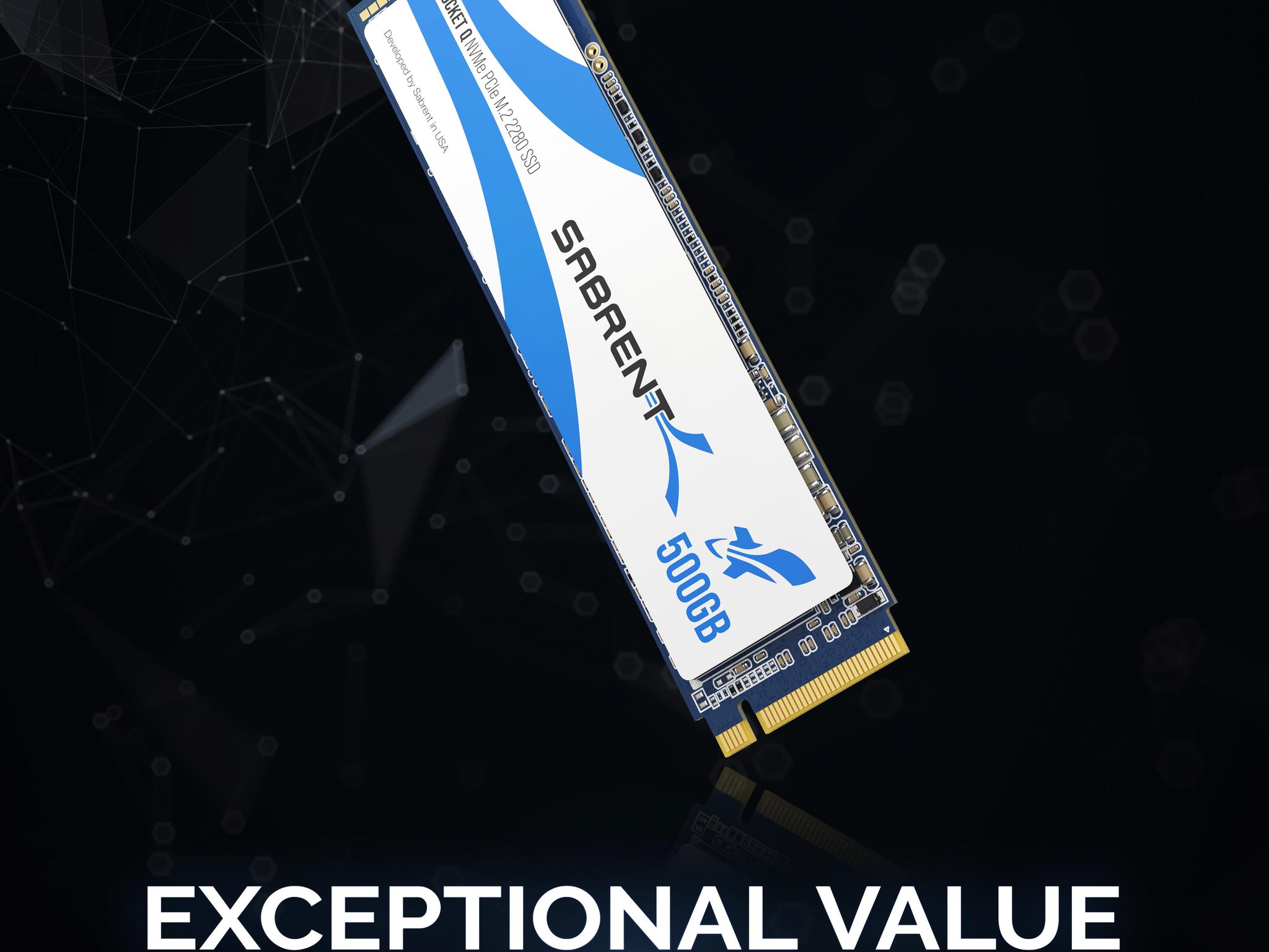 SABRENT Rocket Q 500GB NVMe PCIe M.2 2280 Internal SSD High Performance