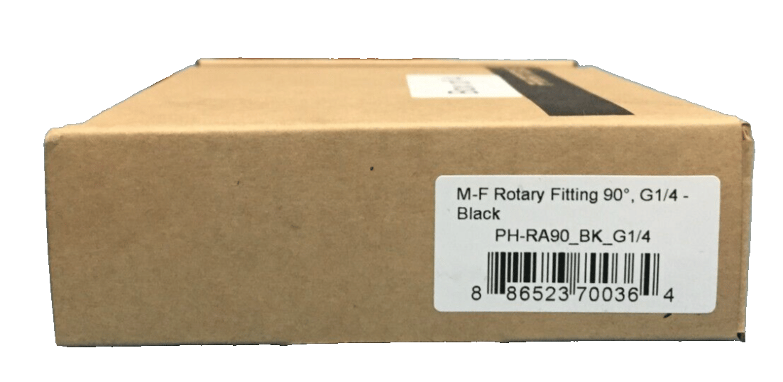 Phanteks 90 Degree Rotary Fitting G1/4 Male-Female Black 4-Pack PH-RA90