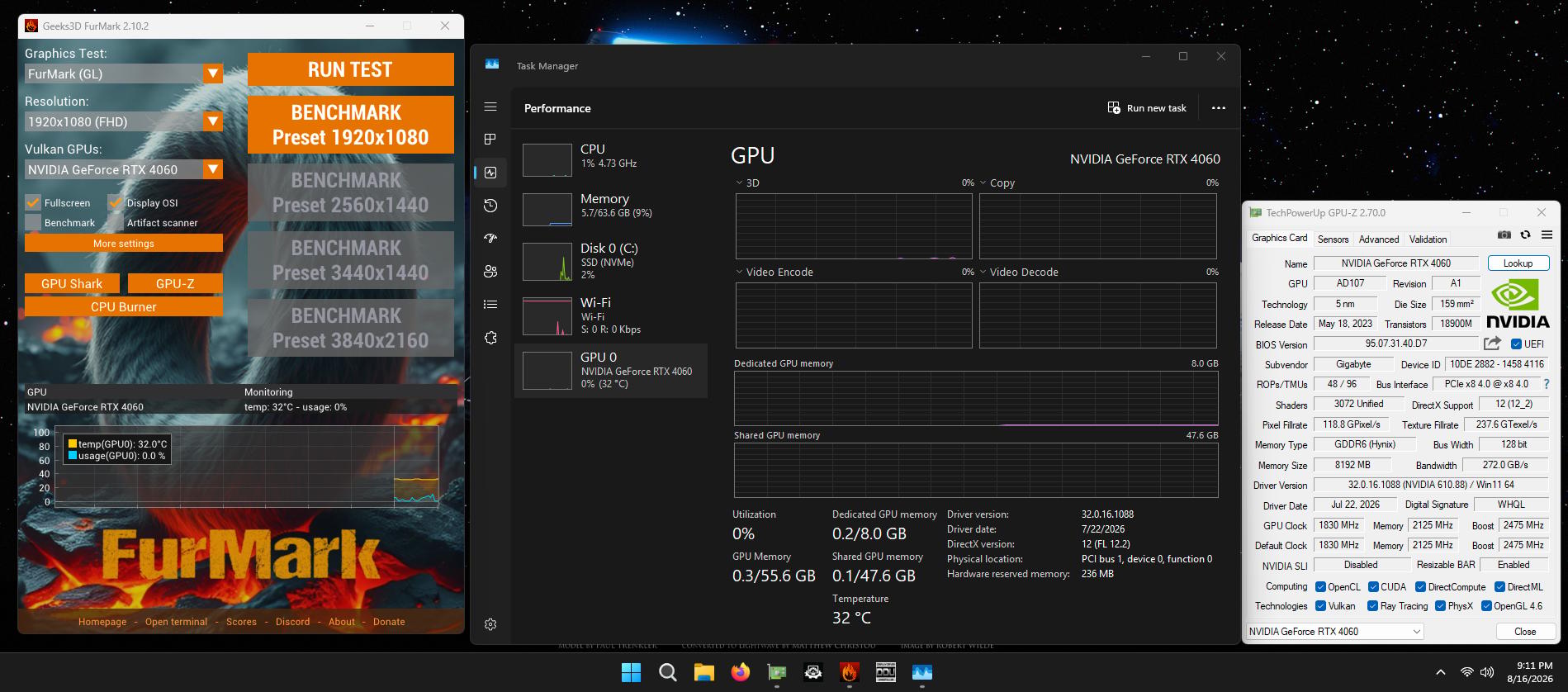 GIGABYTE GeForce RTX 4060 OC Low Profile 8G GDDR6