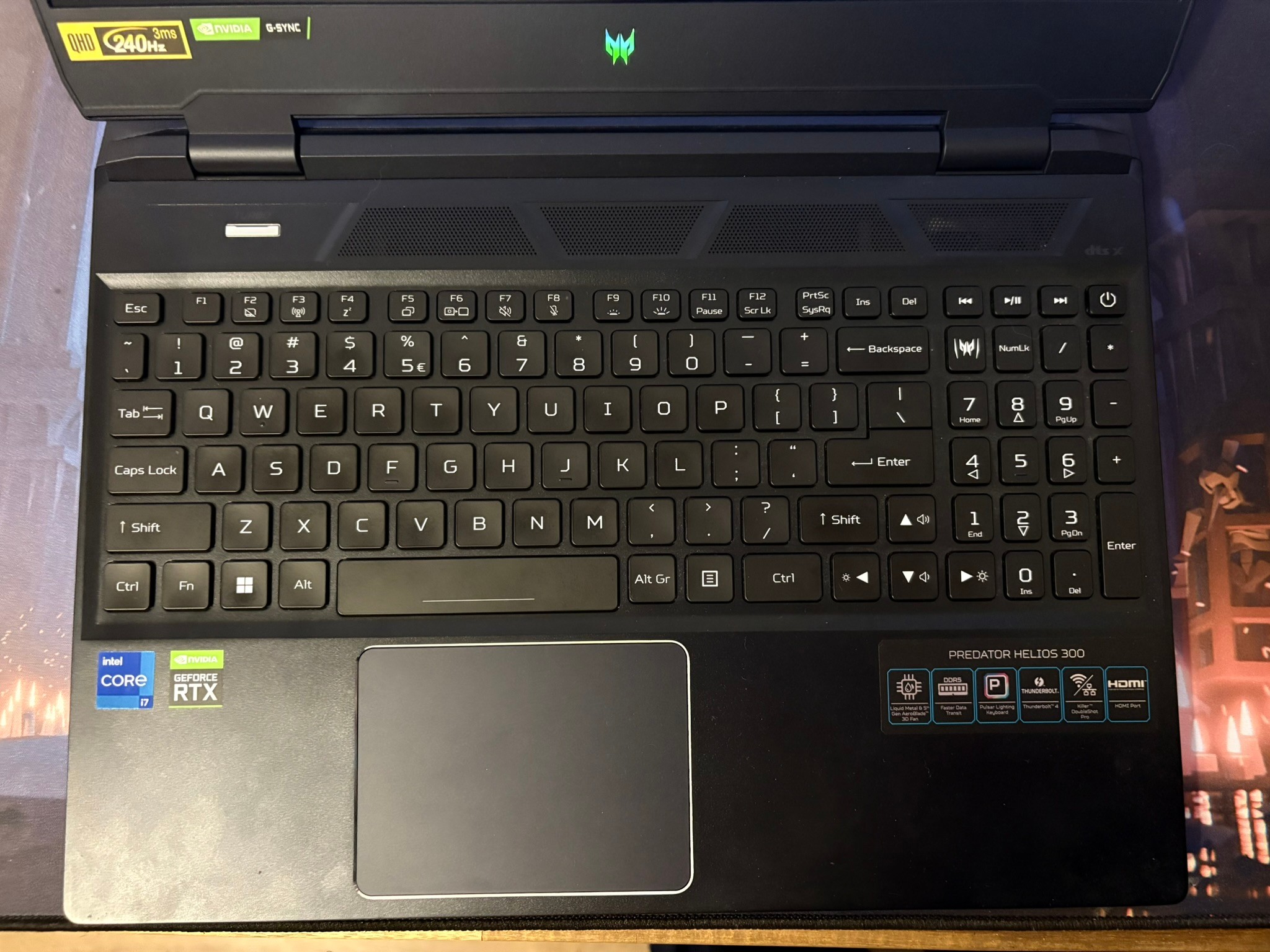 MINT Acer Predator Helios 300 - 150W RTX 3070 Ti | Core i7 12700H | 16GB DDR5 RAM | 1TB NVME SSD