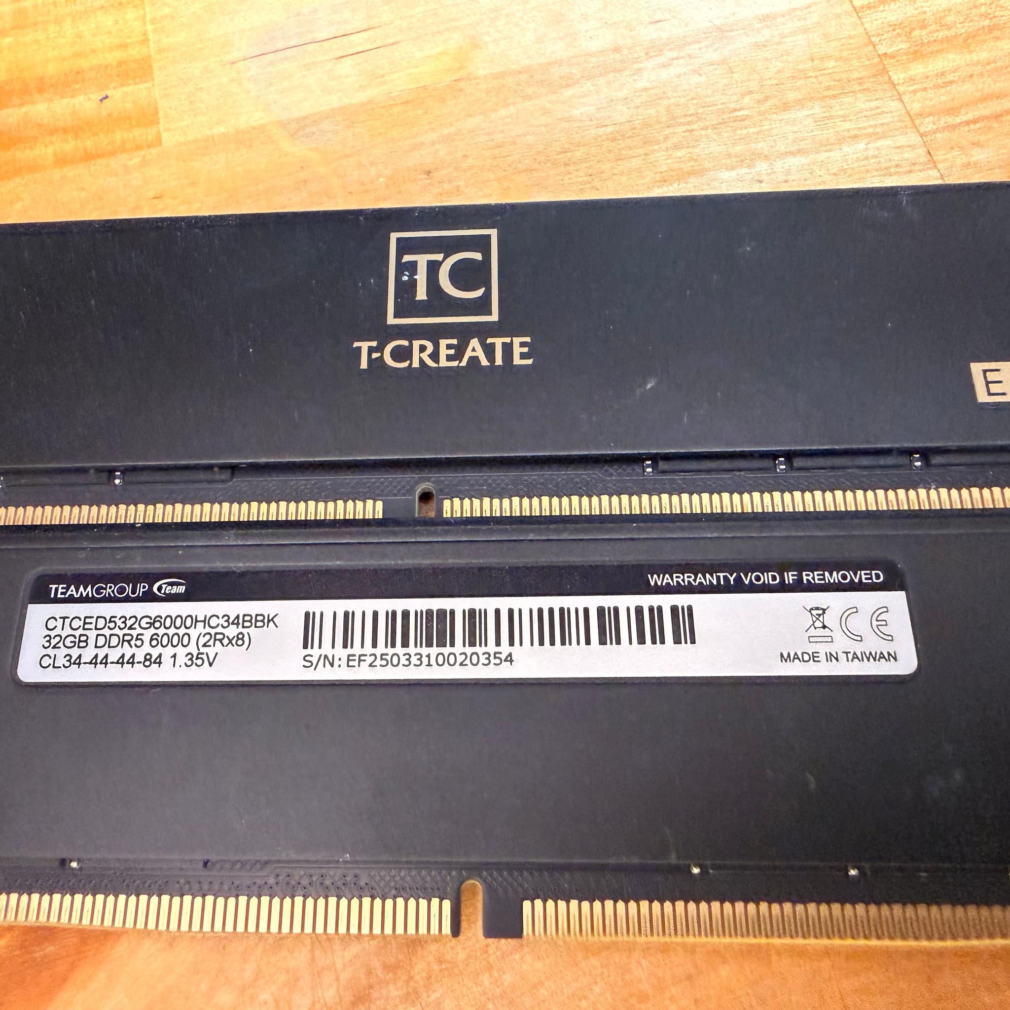 TEAMGROUP T. Create 64GB (2 x 32Gb) CL34 6000 Mt/s